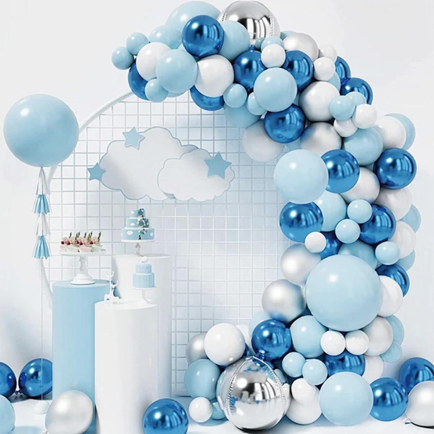 Globos de látex azul cromo metálico 30.48cm 100pcs para fiesta