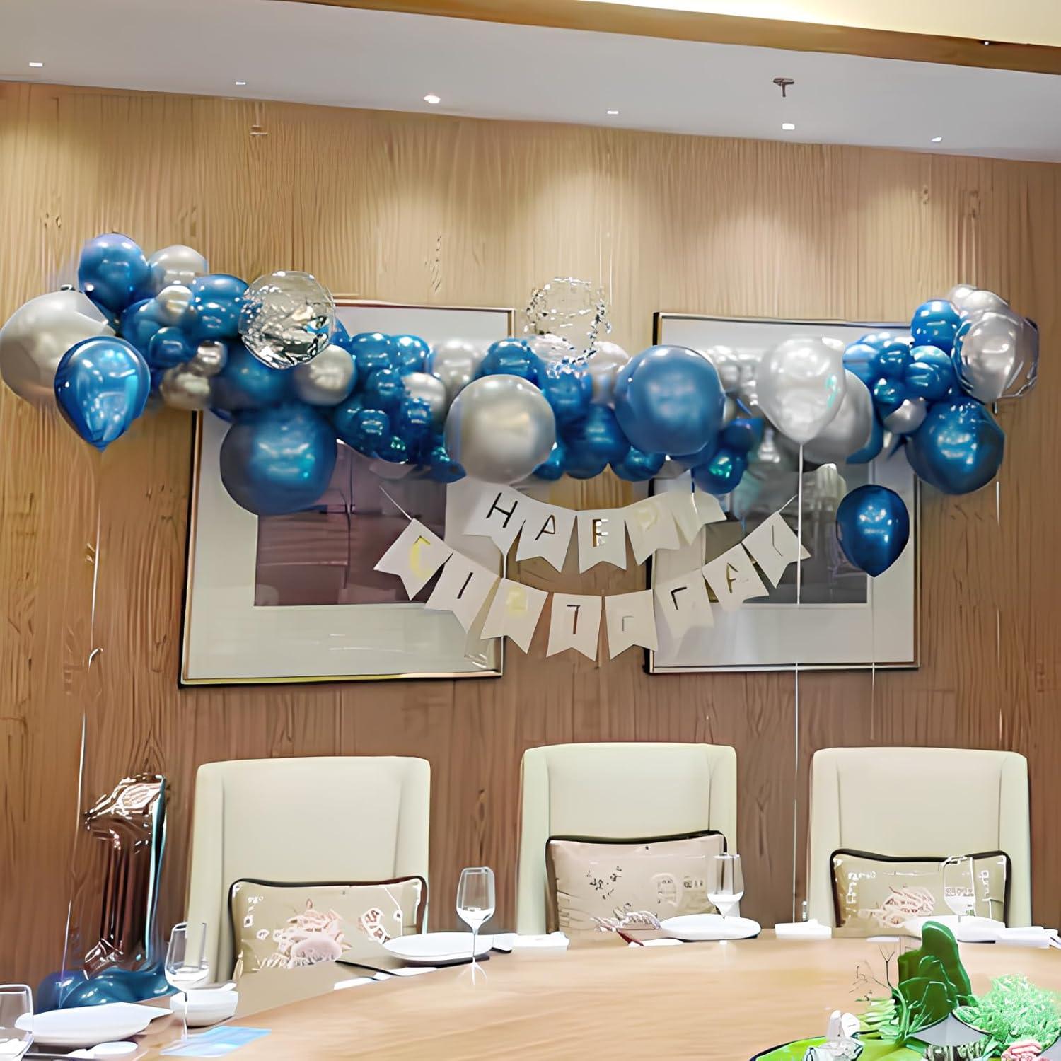 Globos de látex azul cromo metálico 30.48cm 100pcs para fiesta