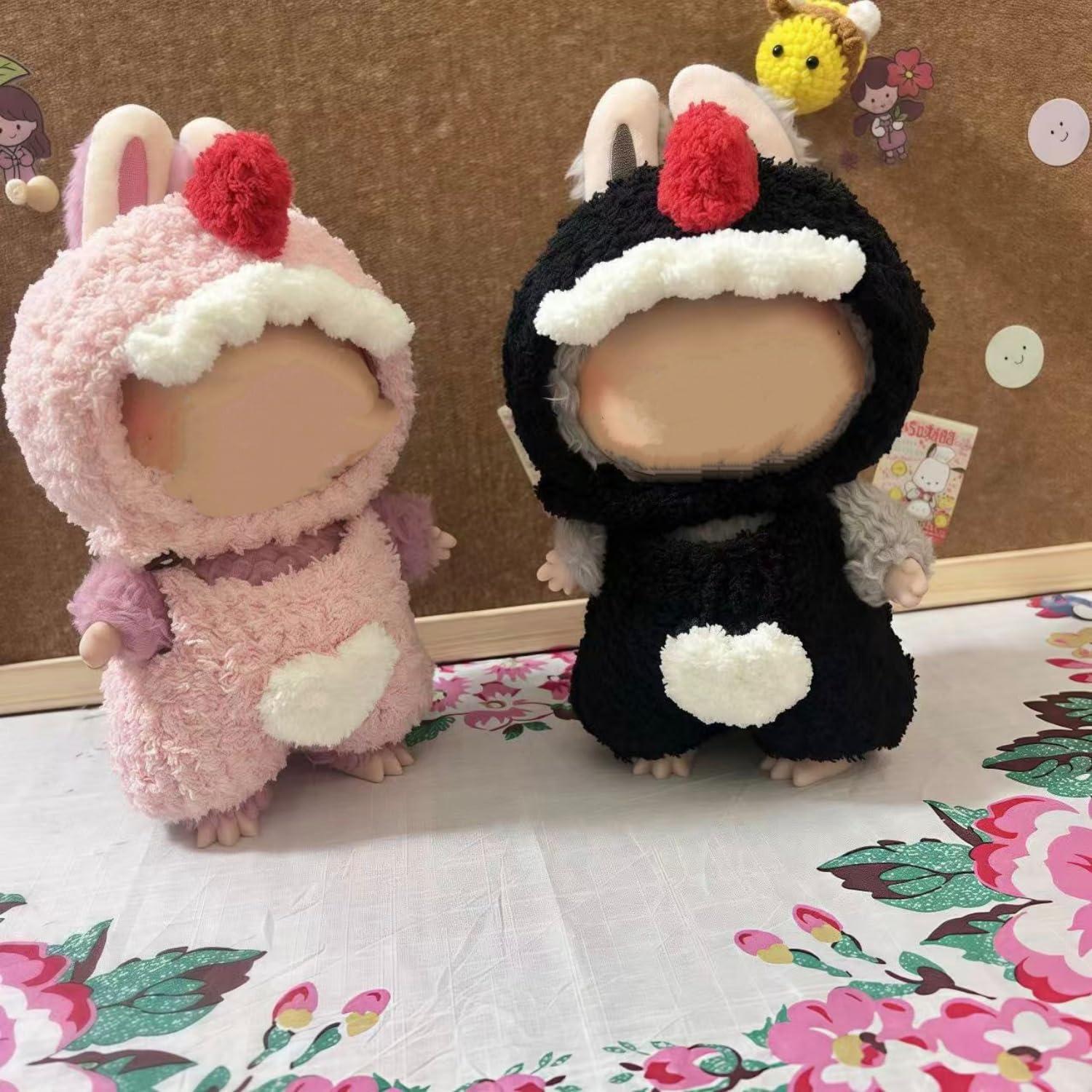 Conjunto de Ropa para Muñeca Labubu 17cm - Rosa - Accesorios