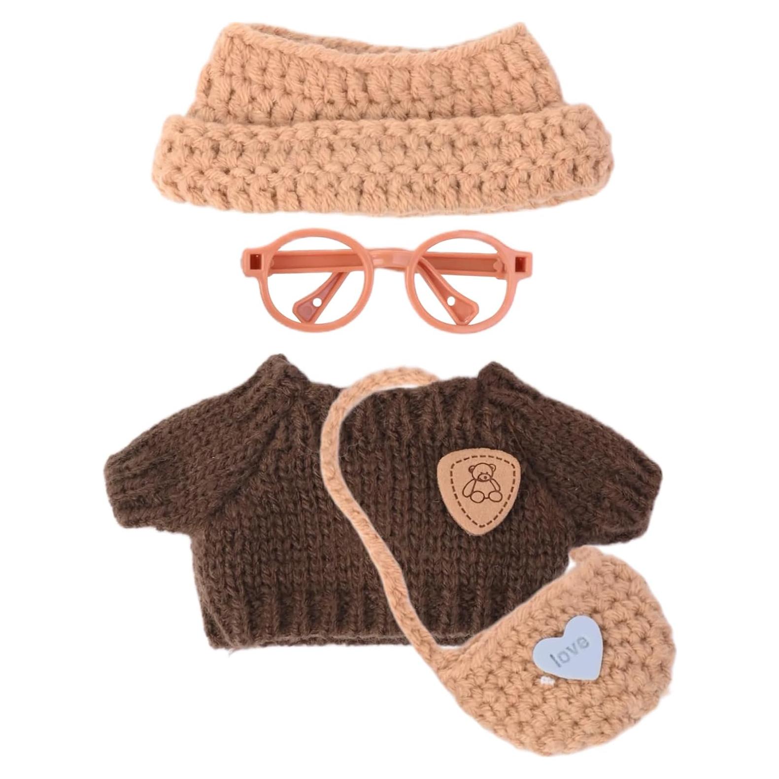 Conjunto de Ropa de Muñeca CYN para 15-17cm - Suéter, Sombrero y Gafas