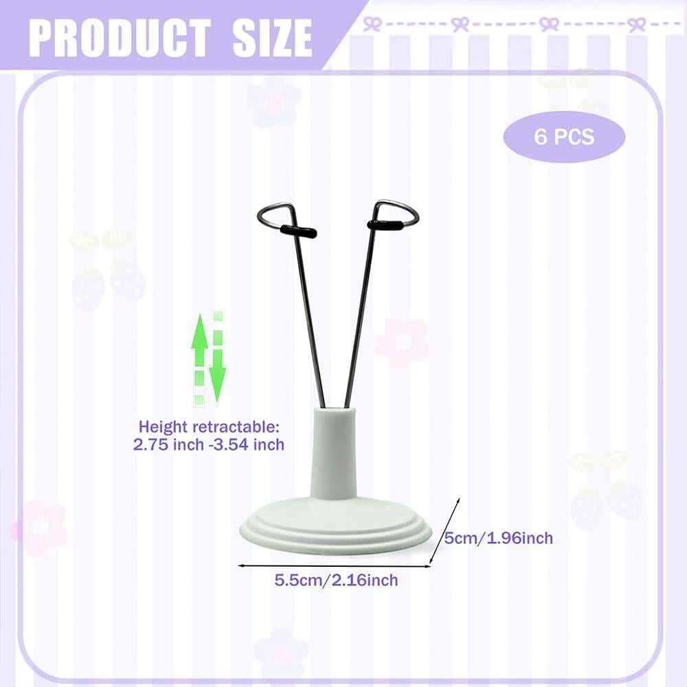 Soporte de exhibición ajustable Labubu 6 piezas 4-8 pulgadas