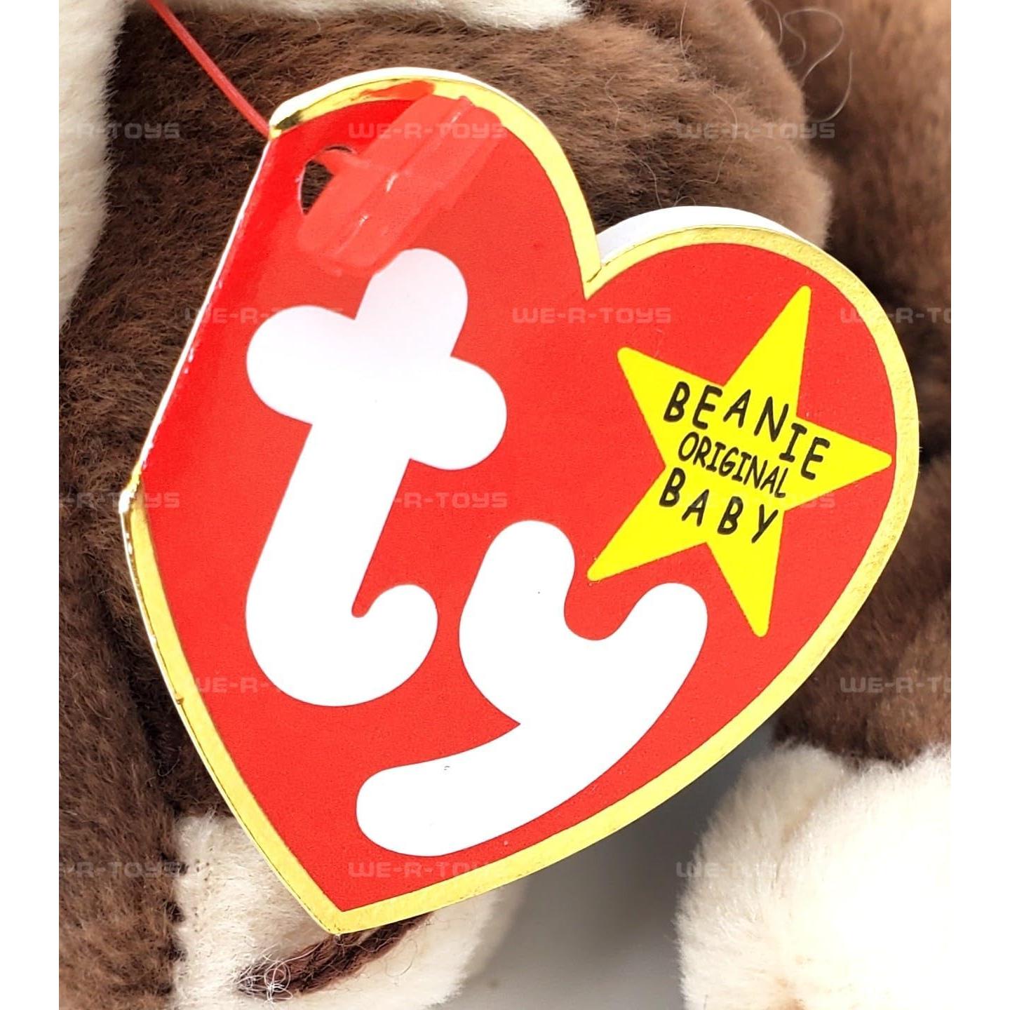 Ty POUNCE Gato Beanie Baby Marrón Tie-Dye 20 cm 1997