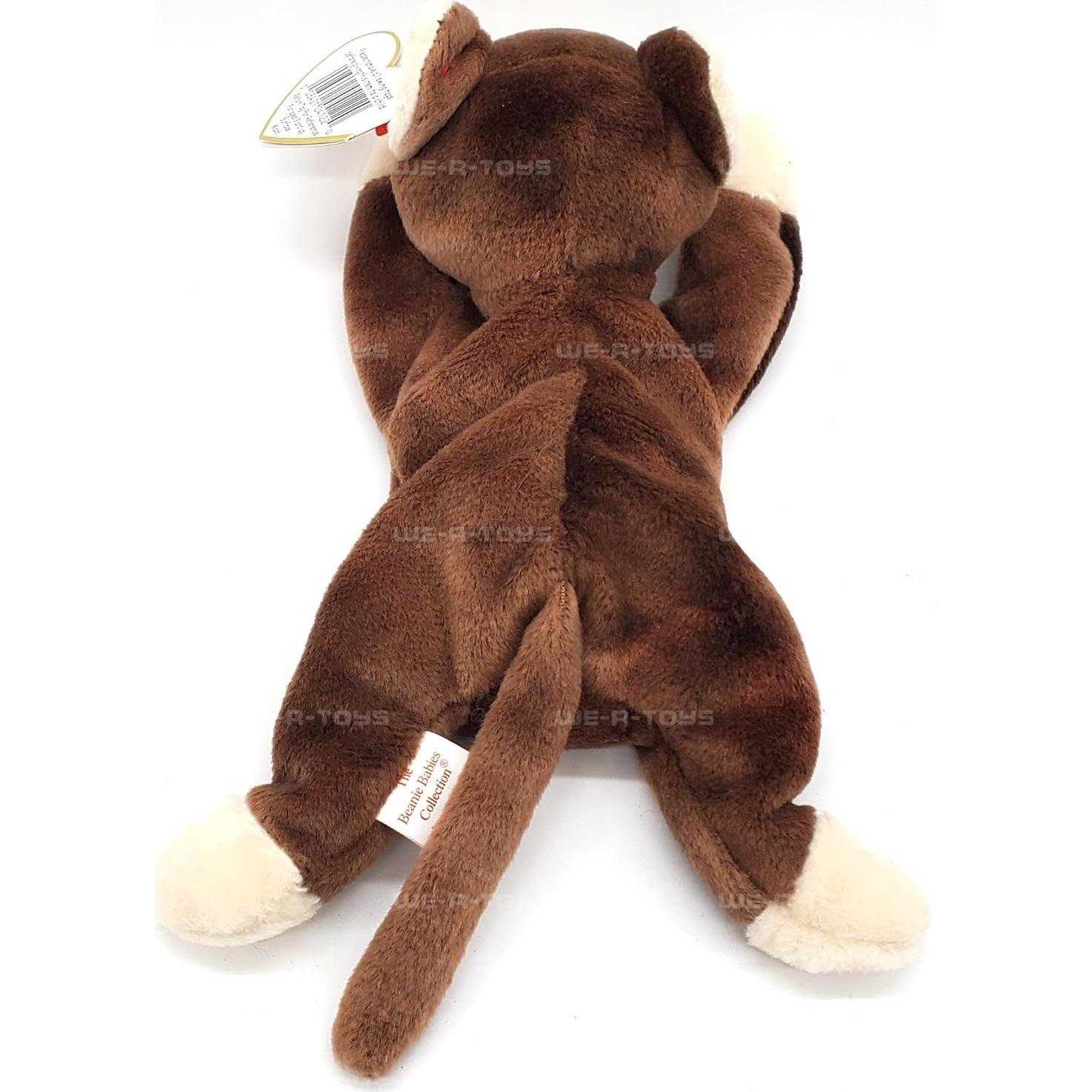 Ty POUNCE Gato Beanie Baby Marrón Tie-Dye 20 cm 1997