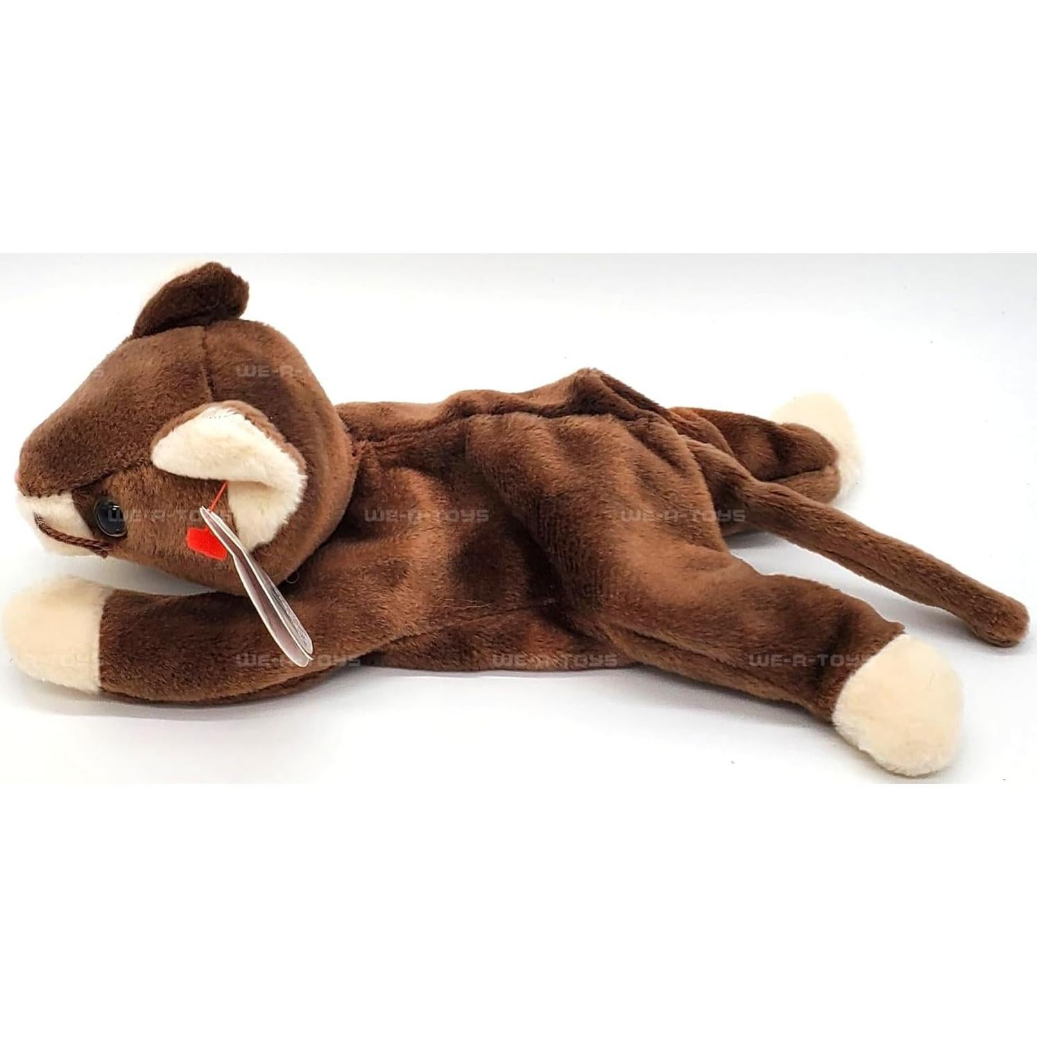 Ty POUNCE Gato Beanie Baby Marrón Tie-Dye 20 cm 1997