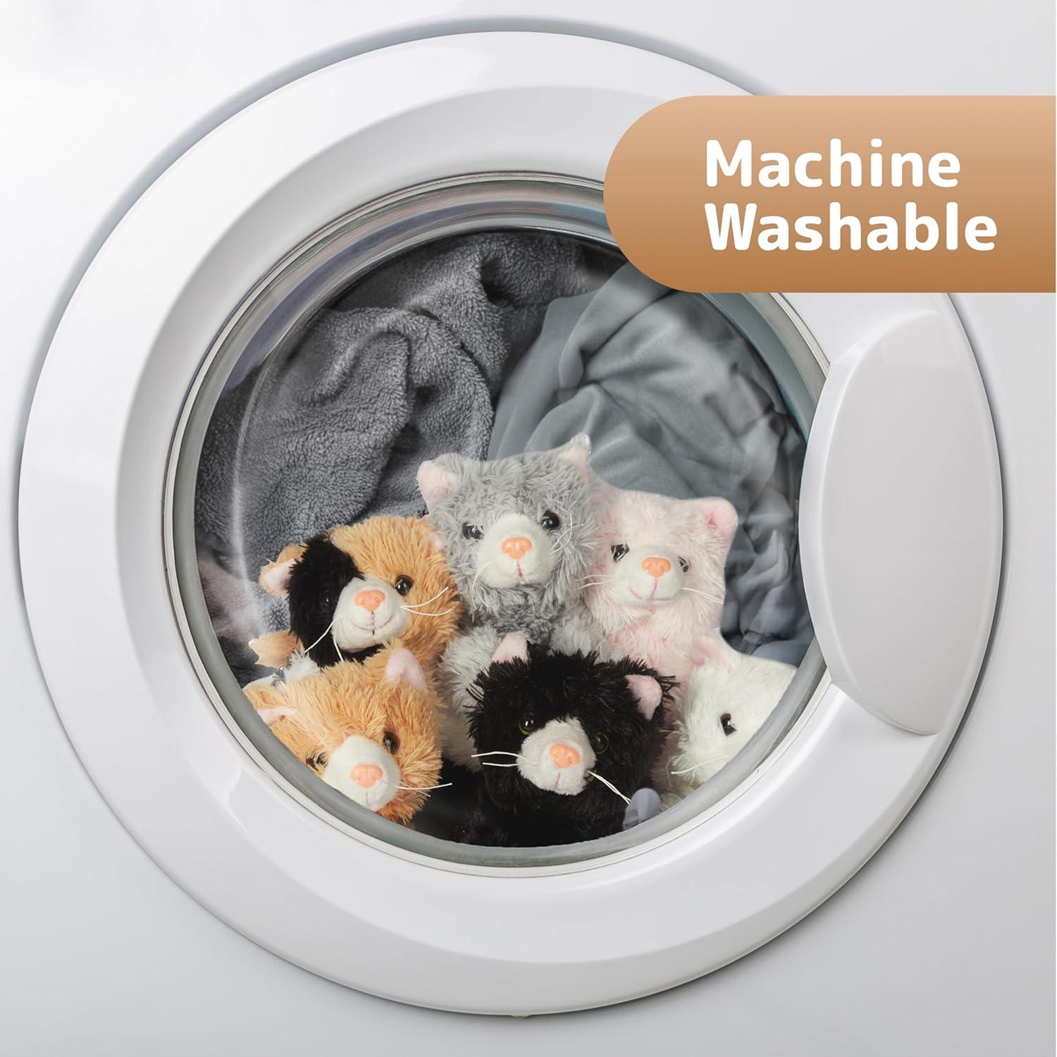 Conjunto de 6 Gatitos de Peluche Realistas Prextex - 15.24 cm