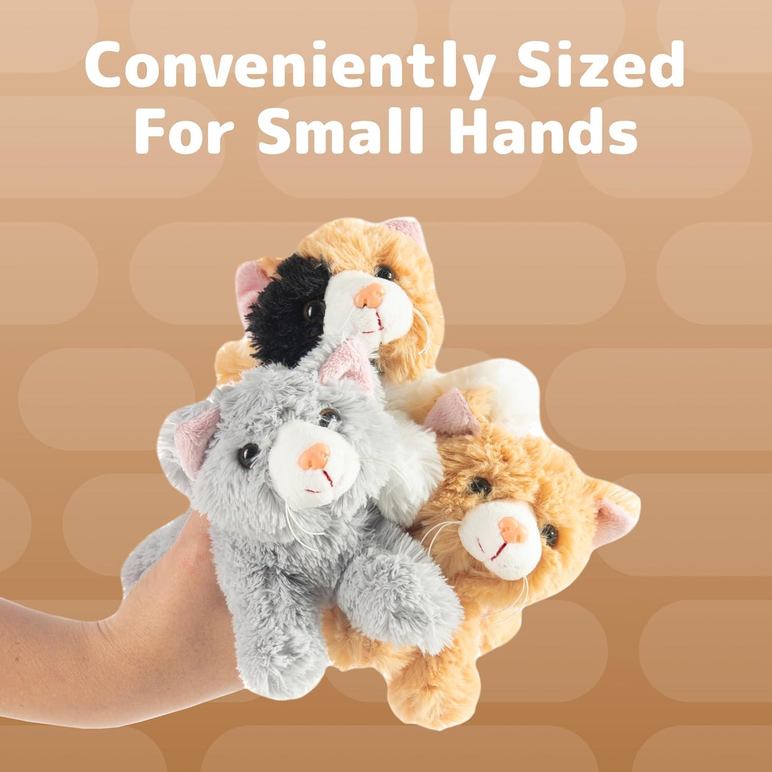 Conjunto de 6 Gatitos de Peluche Realistas Prextex - 15.24 cm