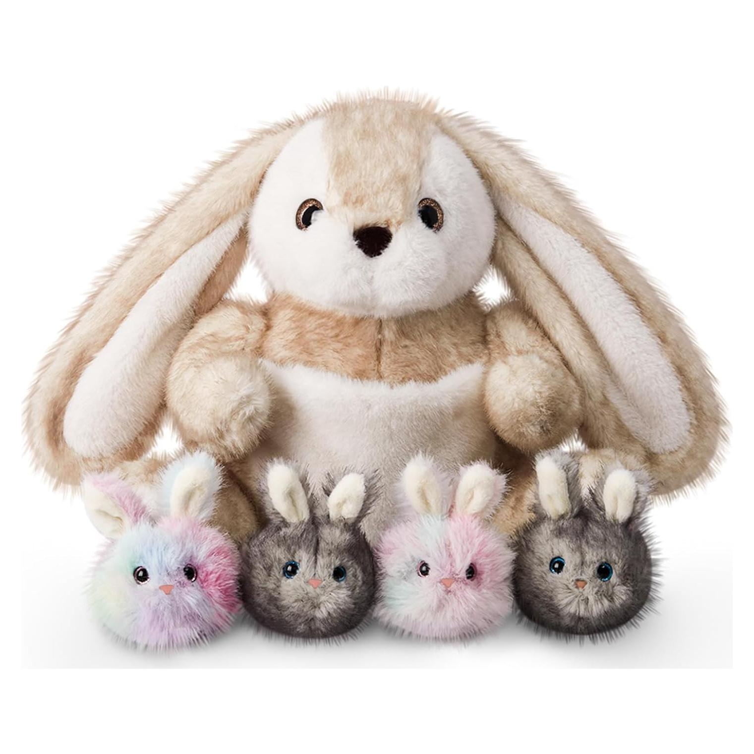 Conjunto de Peluches Conejo Mamá Niuniu Daddy 5 Piezas