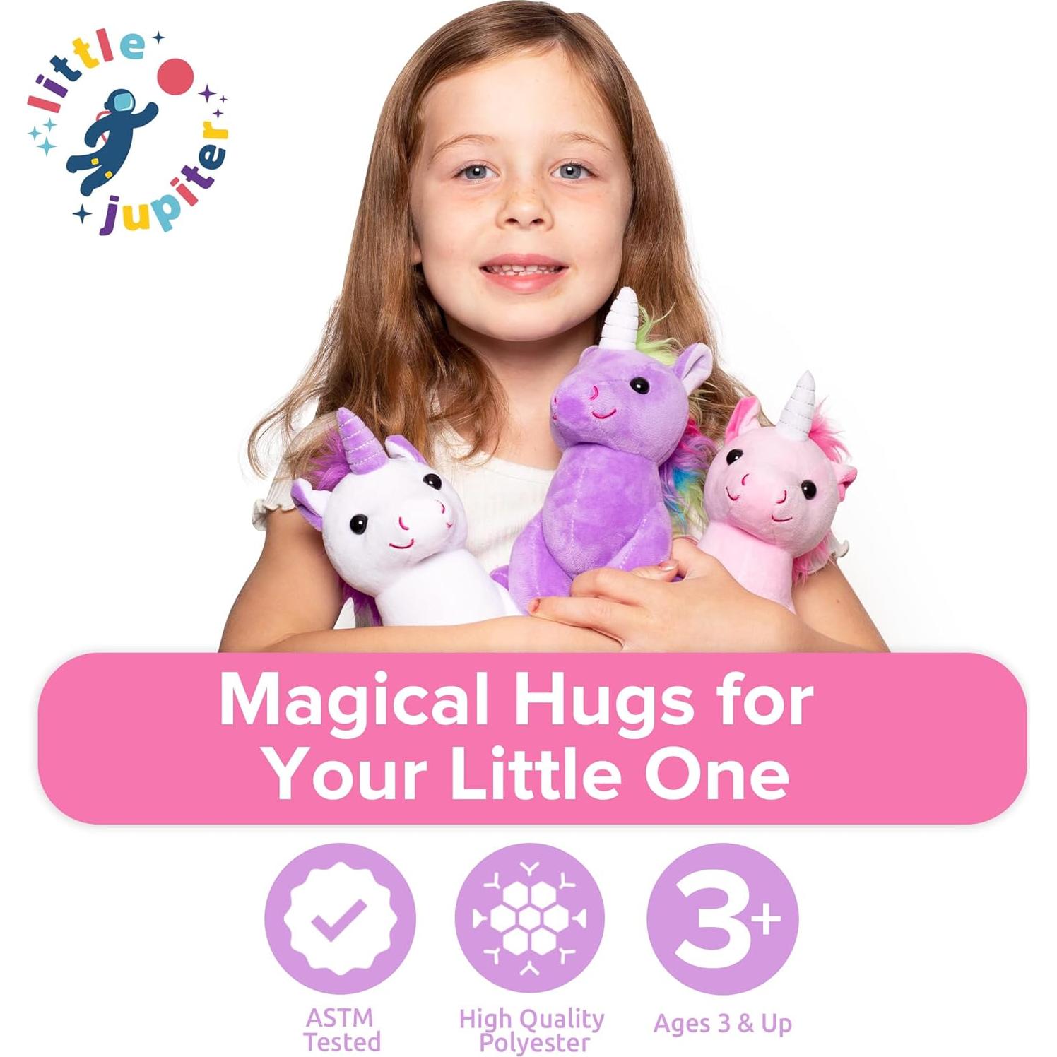 Unicornio de Peluche Pequeño Júpiter 19 cm Púrpura