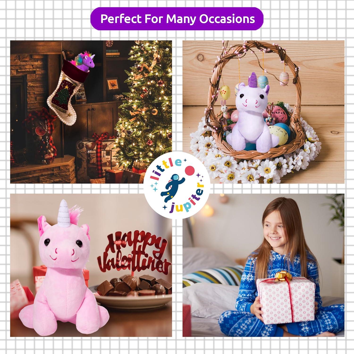 Unicornio de Peluche Pequeño Júpiter 19 cm Púrpura