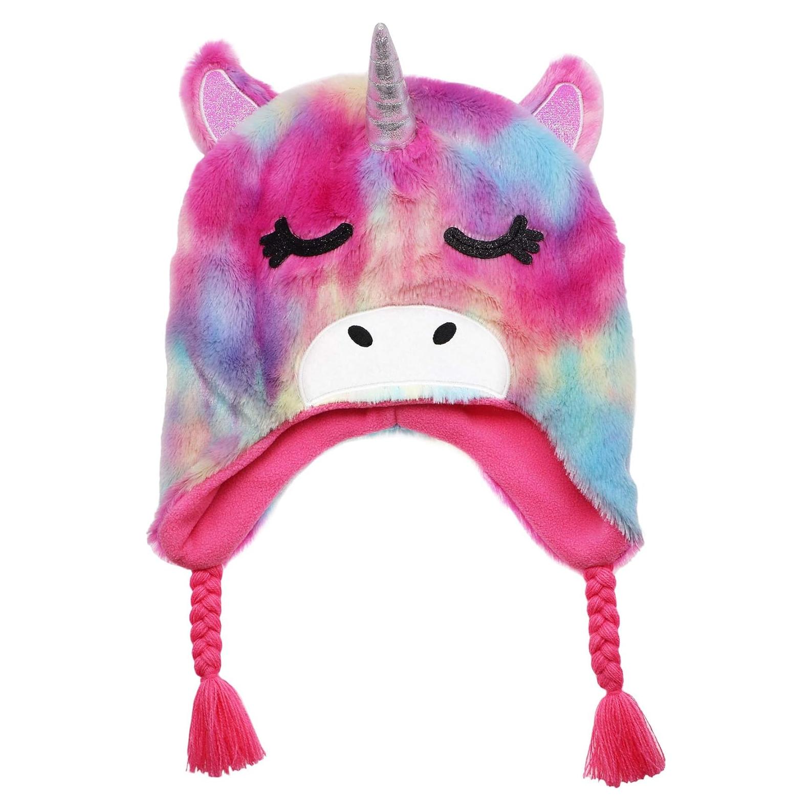 Gorro de Invierno Unicornio para Niñas 2-7 Años Rosa