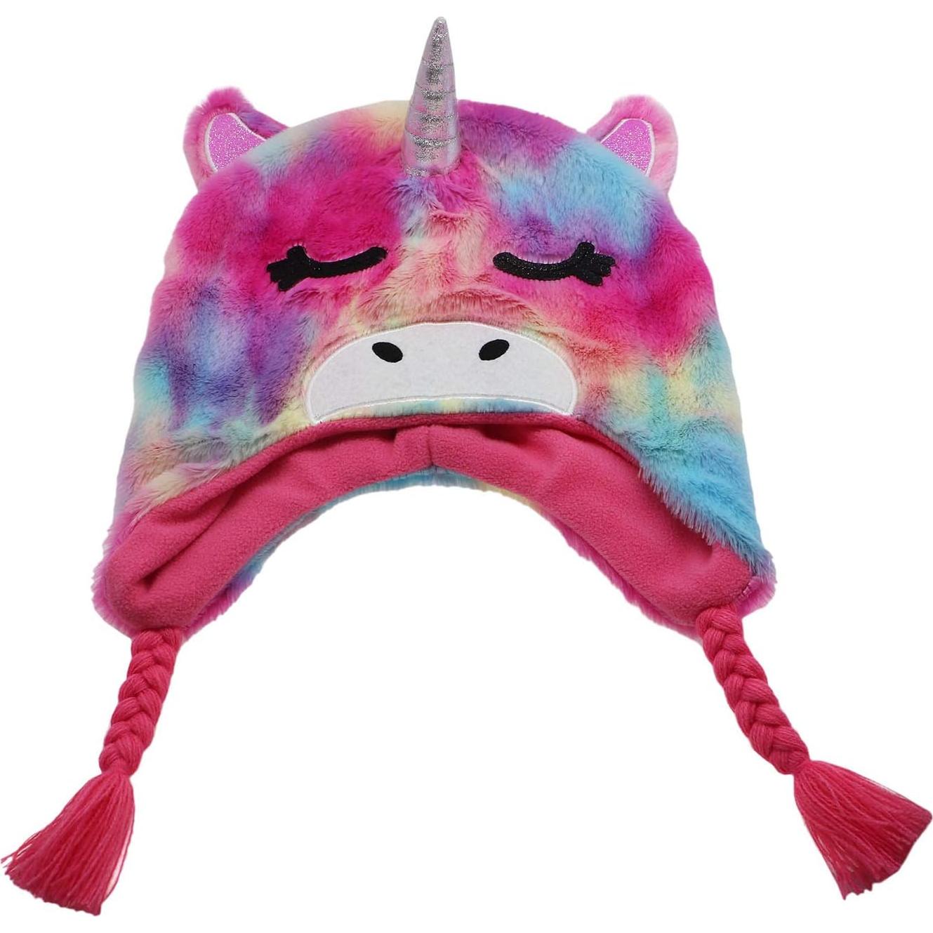 Gorro de Invierno Unicornio para Niñas 2-7 Años Rosa