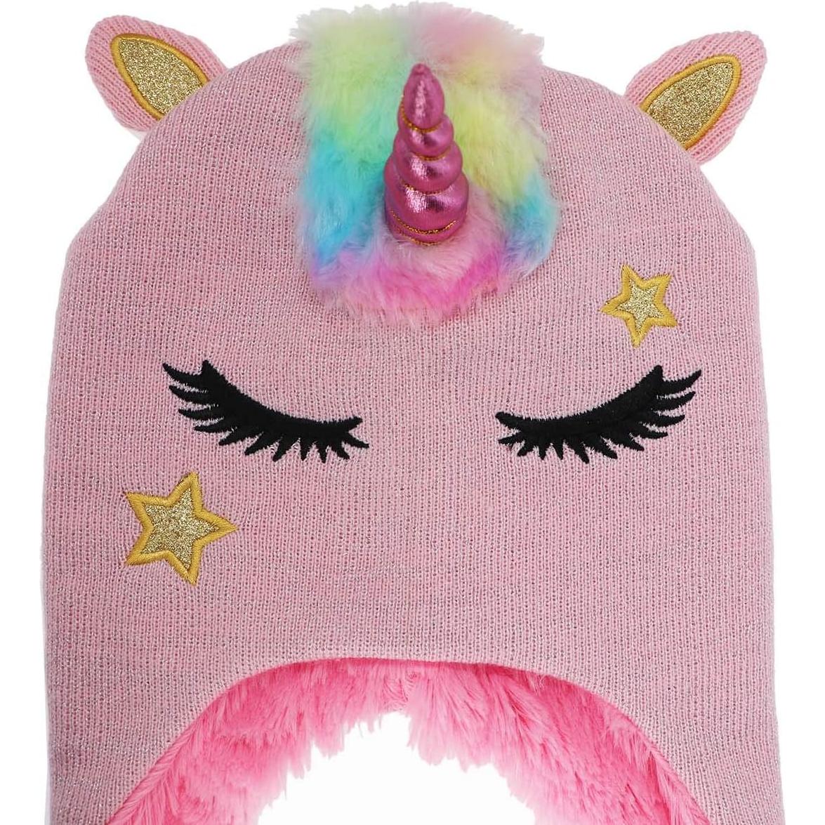 Gorro de Invierno para Niñas Unicornio Brillante Talla Única