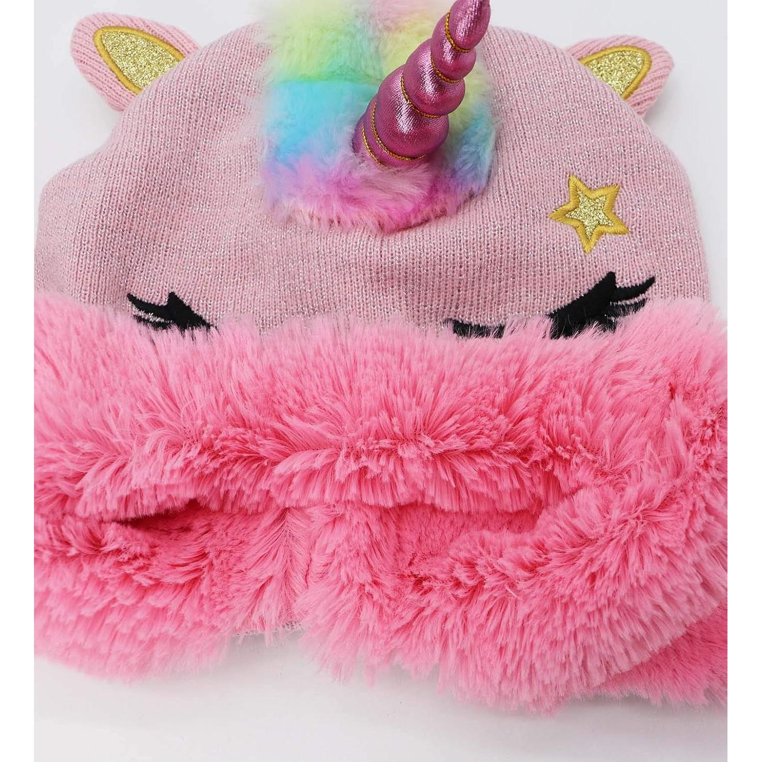 Gorro de Invierno para Niñas Unicornio Brillante Talla Única