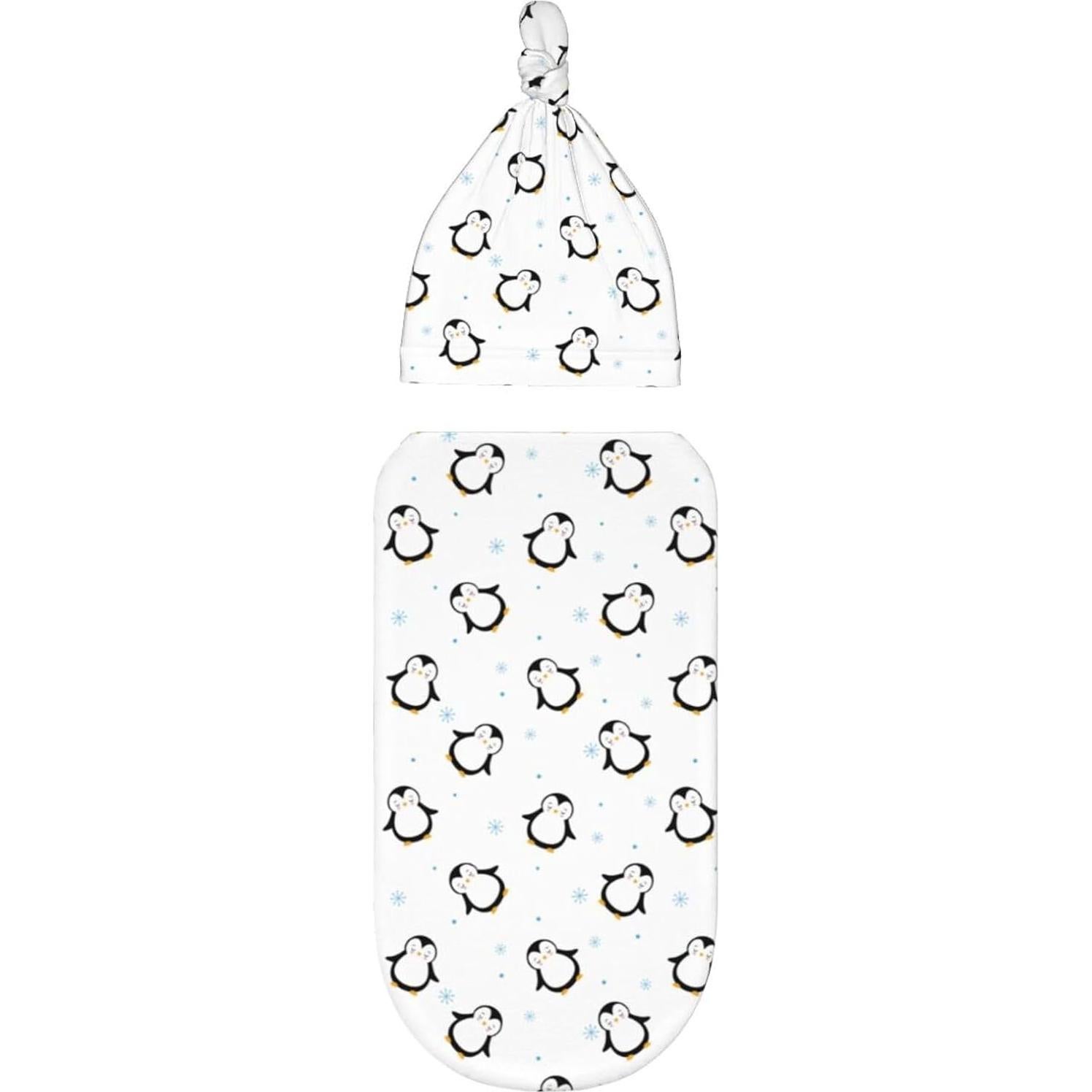 Manta de Envuelo para Bebés Recien Nacidos Pingüino 52.8x29cm