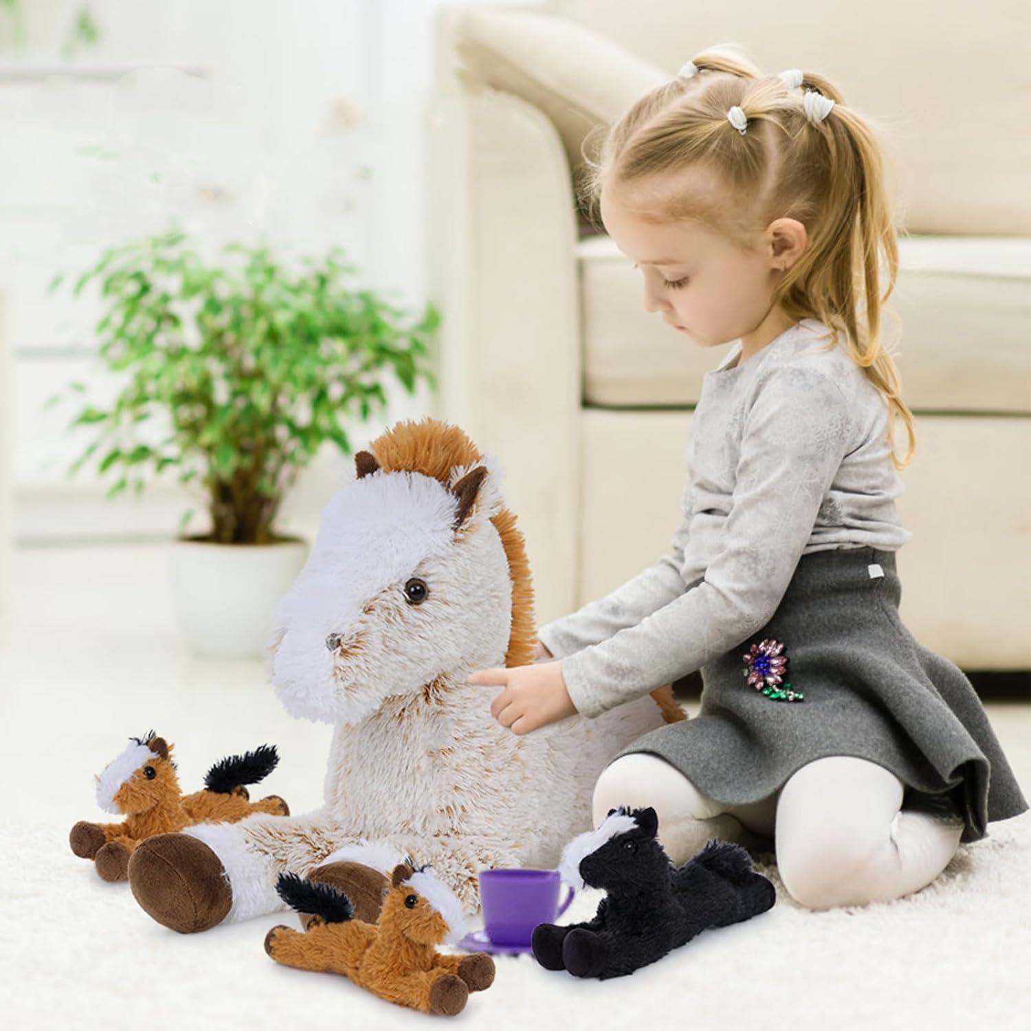 Set de 4 Piezas de Peluche Caballo Tezituor 54cm