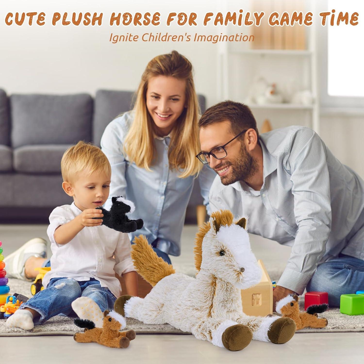 Set de 4 Piezas de Peluche Caballo Tezituor 54cm