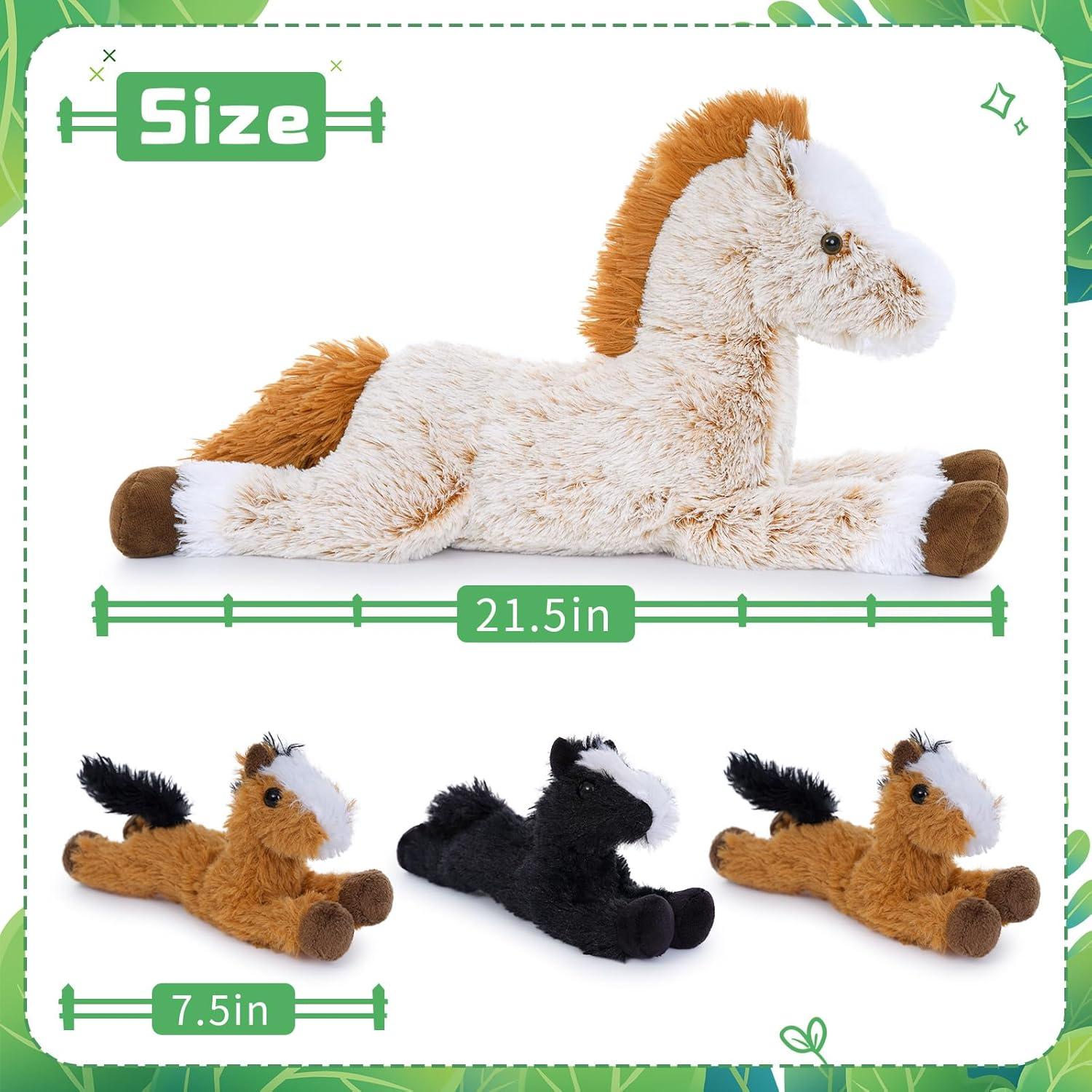 Set de 4 Piezas de Peluche Caballo Tezituor 54cm