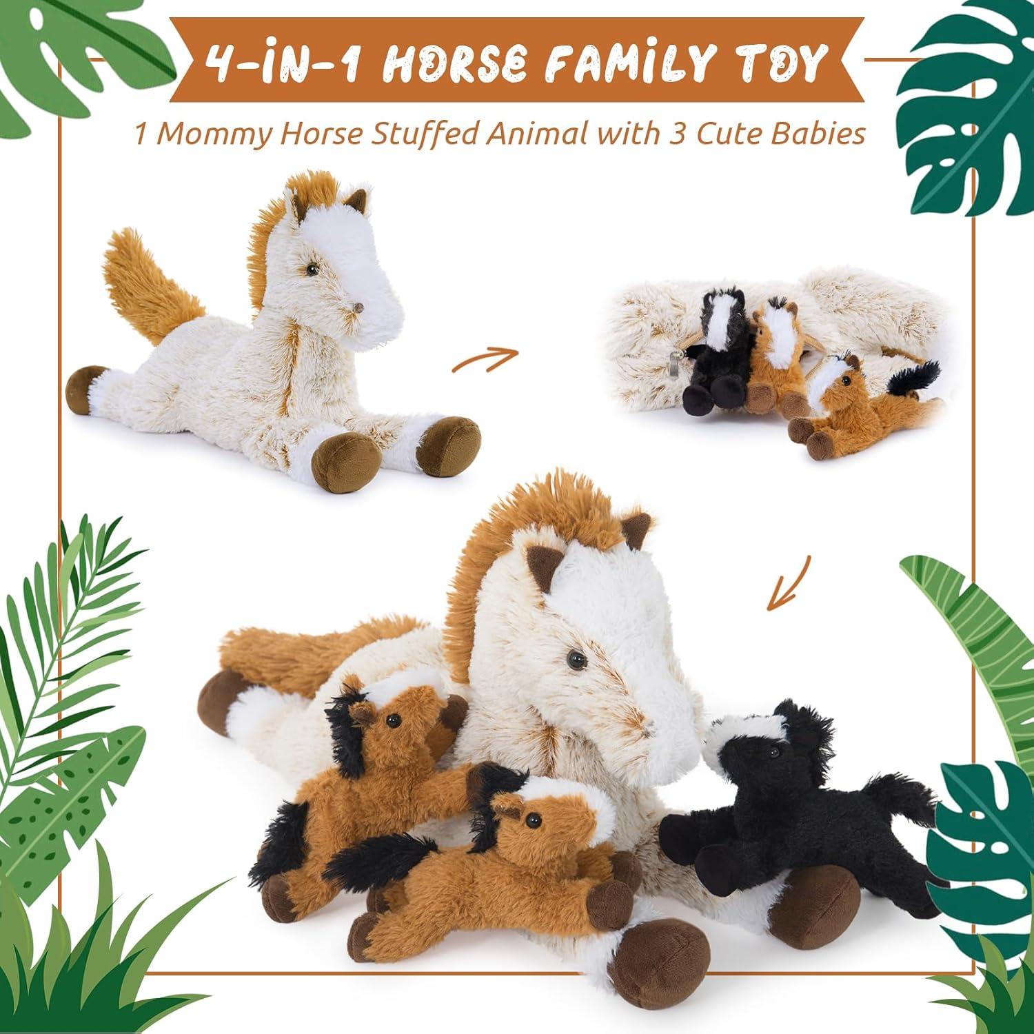 Set de 4 Piezas de Peluche Caballo Tezituor 54cm