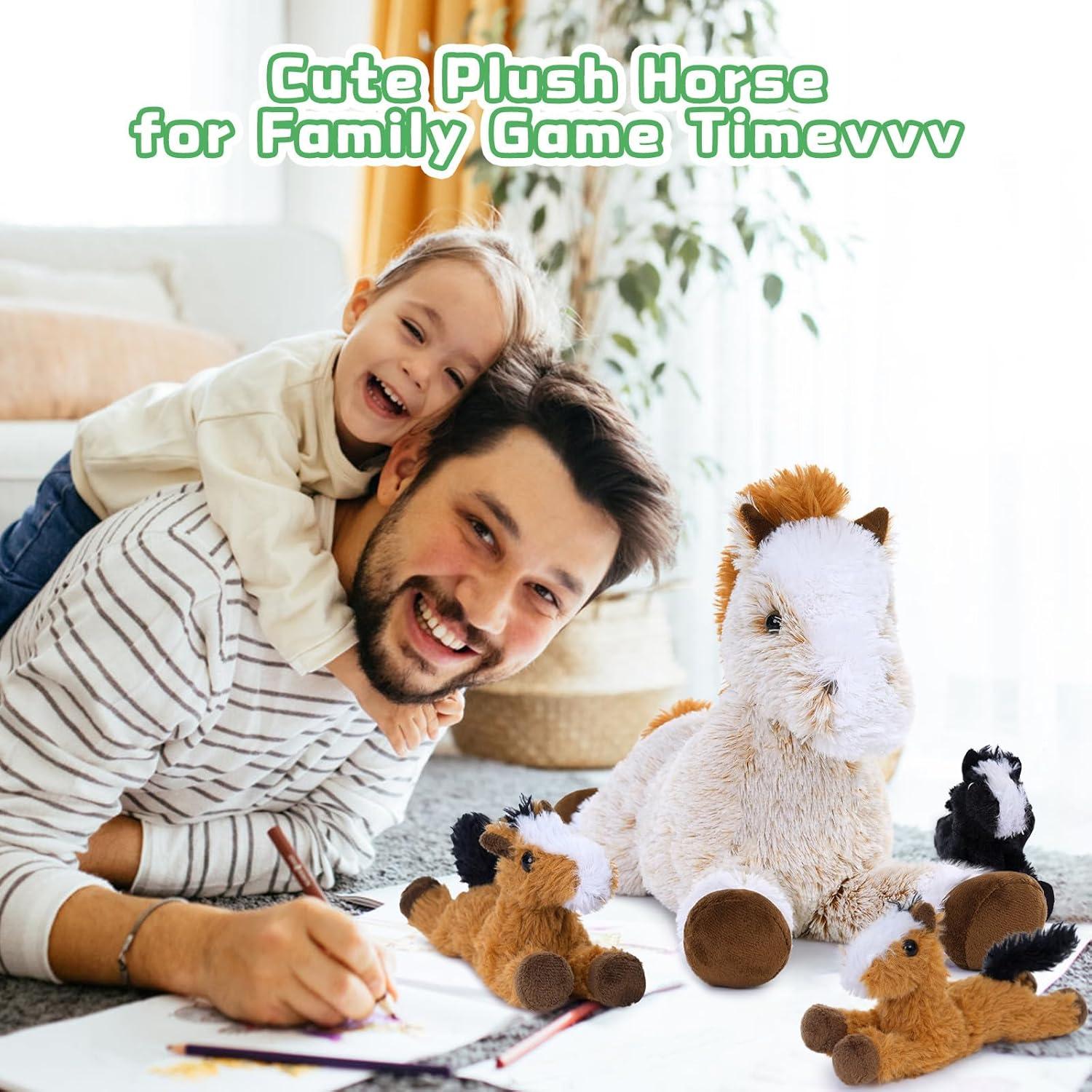 Set de 4 Piezas de Peluche Caballo Tezituor 54cm