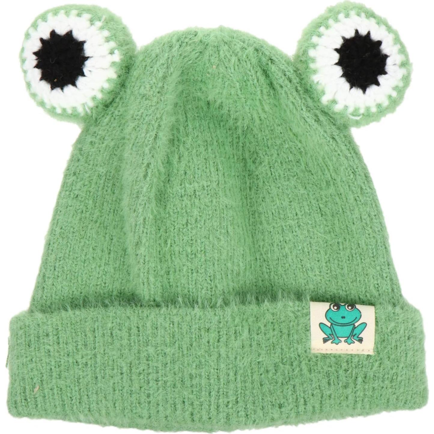 Gorro de Ganchillo ABOOFAN para Bebés Niñas - Invierno Verde