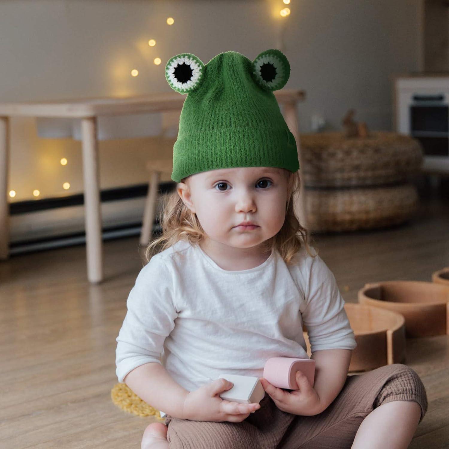 Gorro de Ganchillo ABOOFAN para Bebés Niñas - Invierno Verde