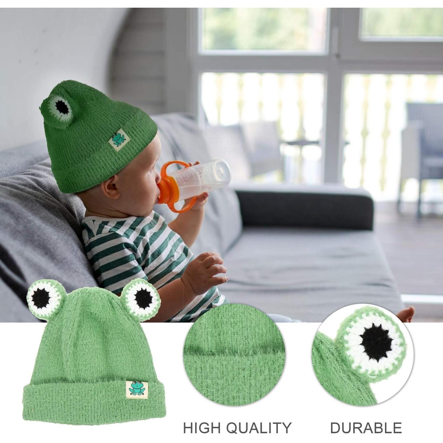 Gorro de Ganchillo ABOOFAN para Bebés Niñas - Invierno Verde