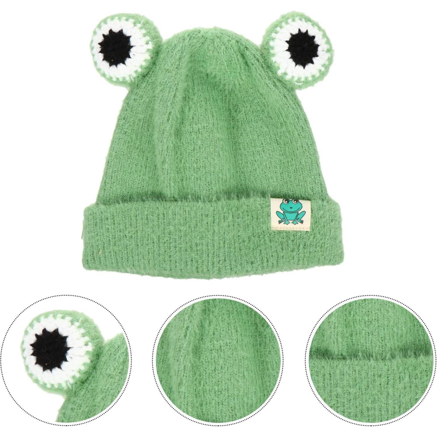 Gorro de Ganchillo ABOOFAN para Bebés Niñas - Invierno Verde