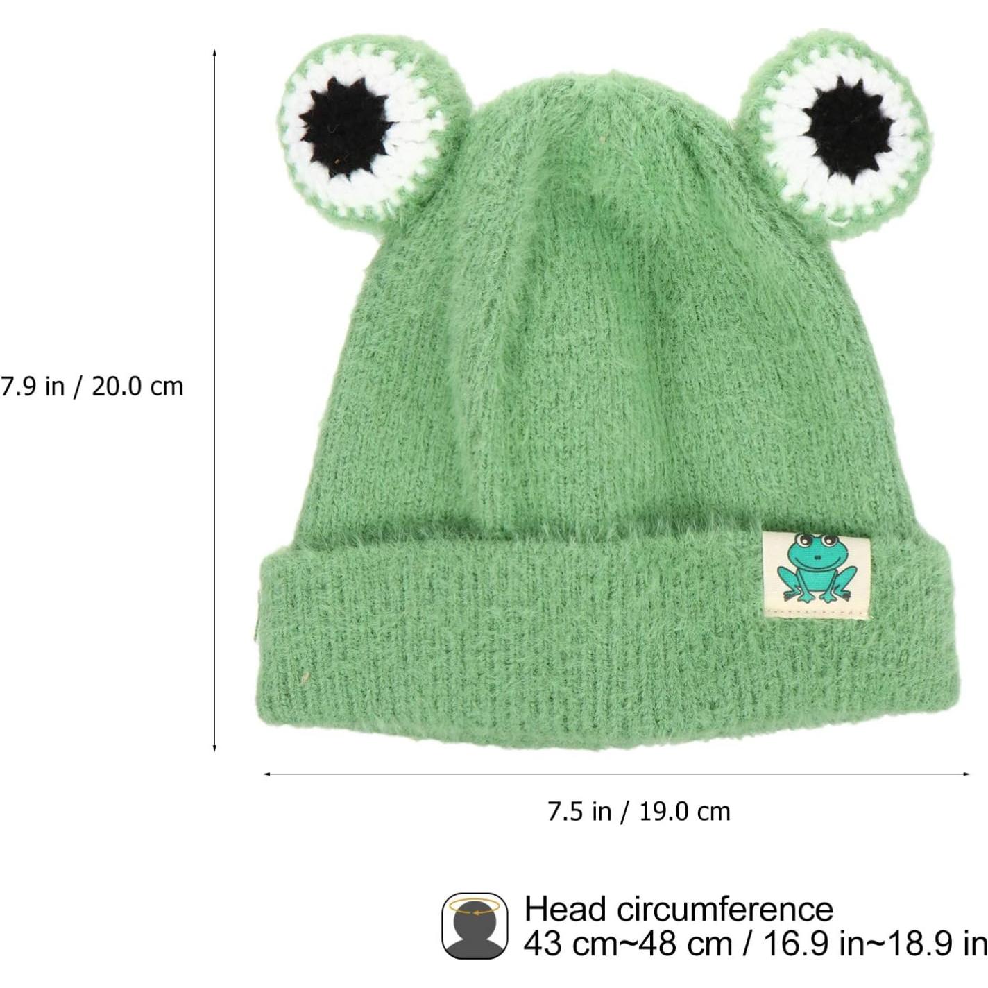 Gorro de Ganchillo ABOOFAN para Bebés Niñas - Invierno Verde
