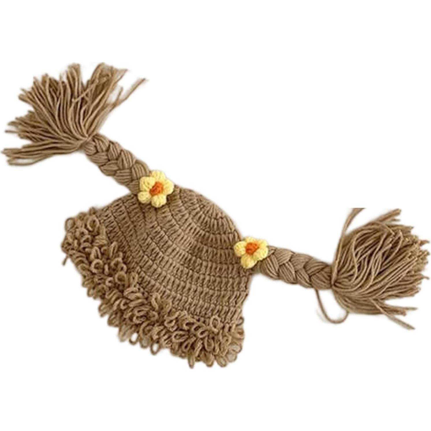 Gorro de trenzas tejido KANGQL para niña 6-48 meses