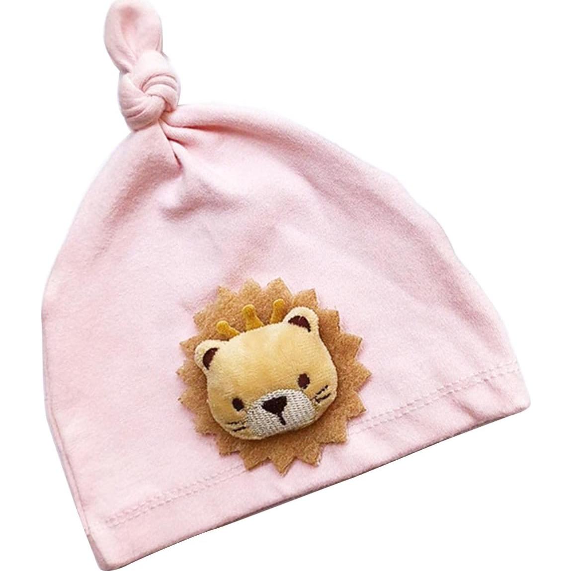 Gorro de Bebé BIBABLYKE con Diseño de León 0-12 Meses Algodón