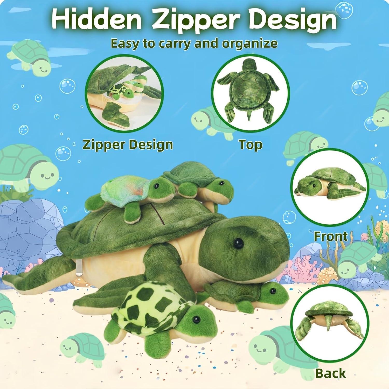 Juego de 5 Piezas Tortuga de Peluche Youthfuljive 30 cm