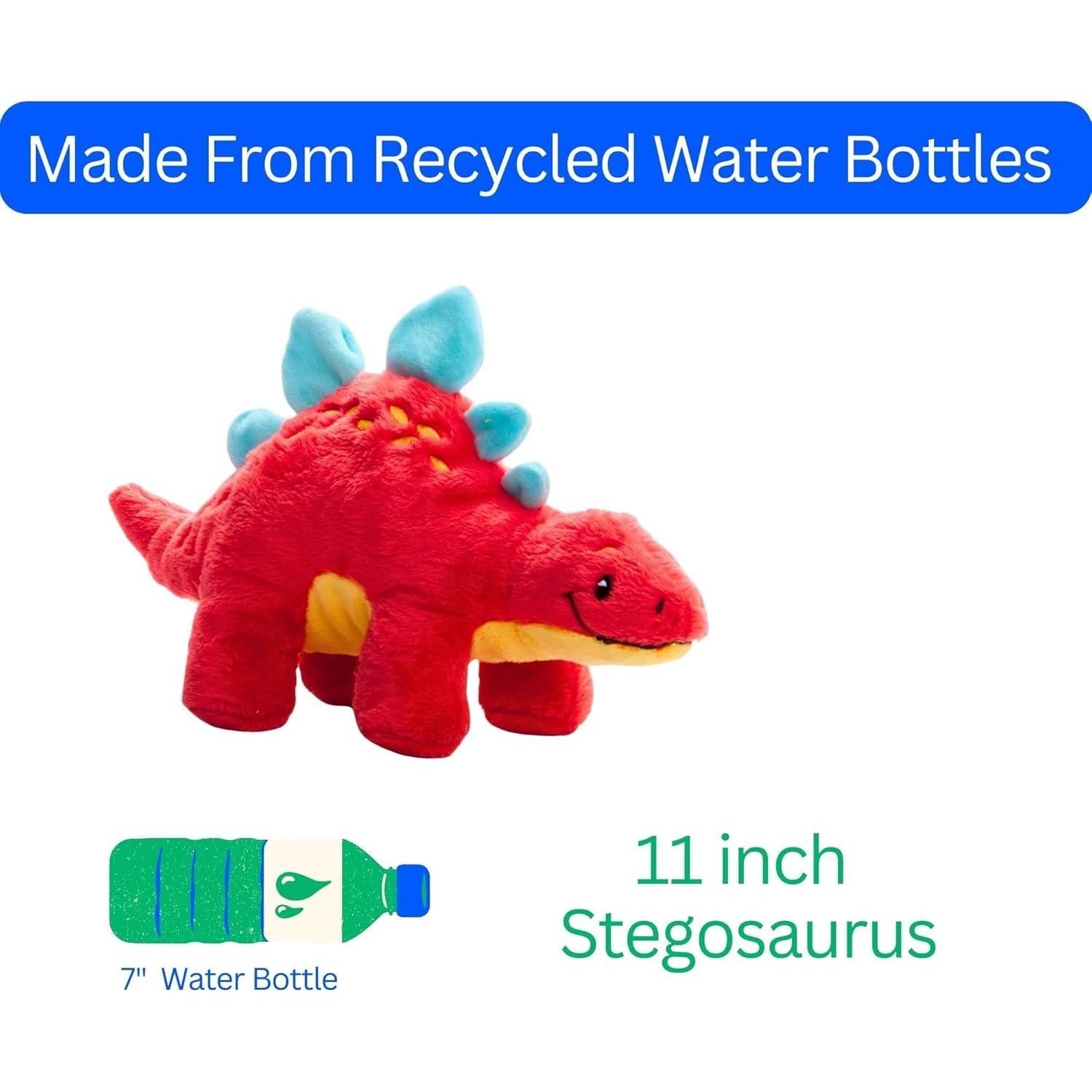 Peluche Estegosaurio Rojo ZOOLOGEE 27.9x11.4x17.8 cm