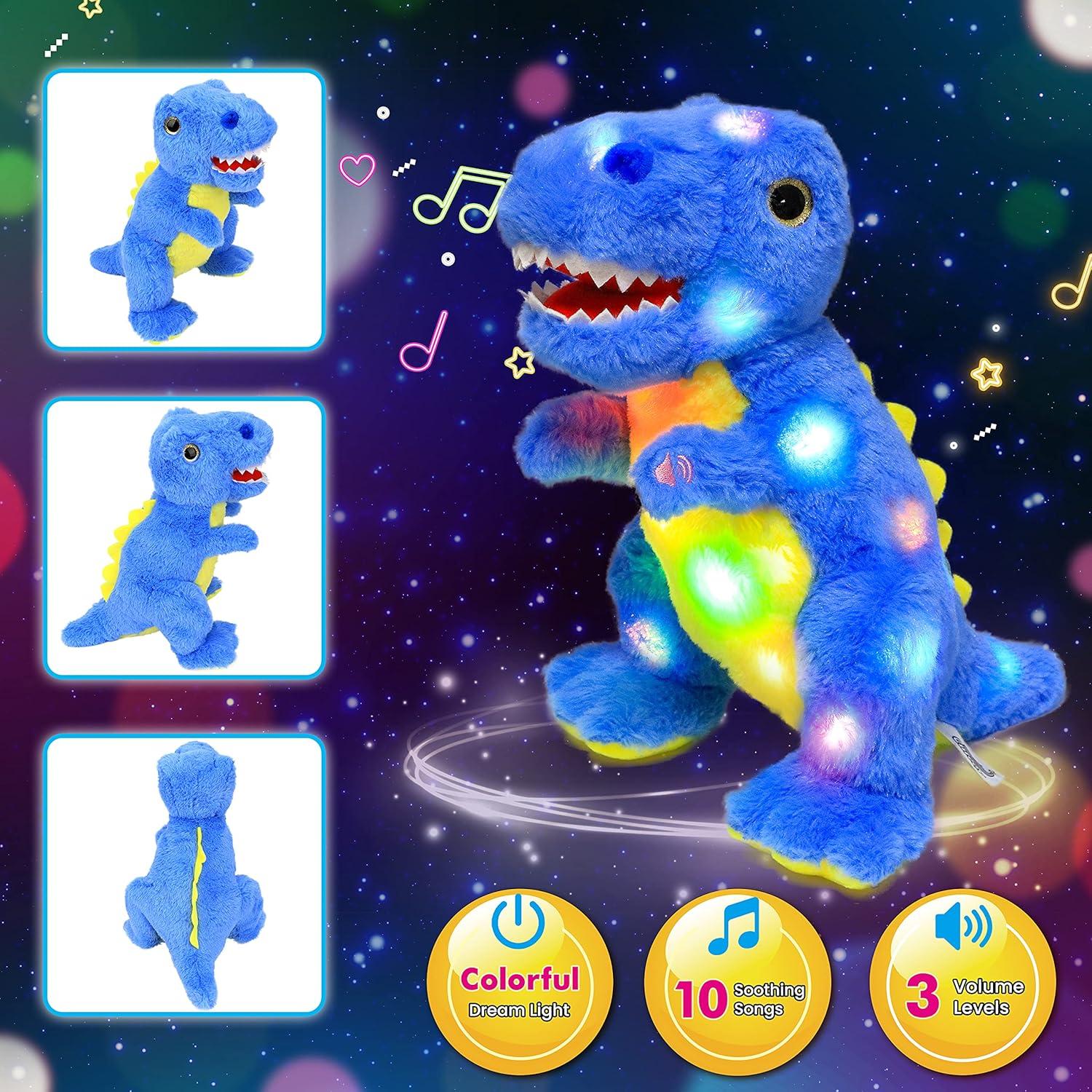 Dinosaurio de Peluche LED Musical Cuteoy T-Rex 30 cm