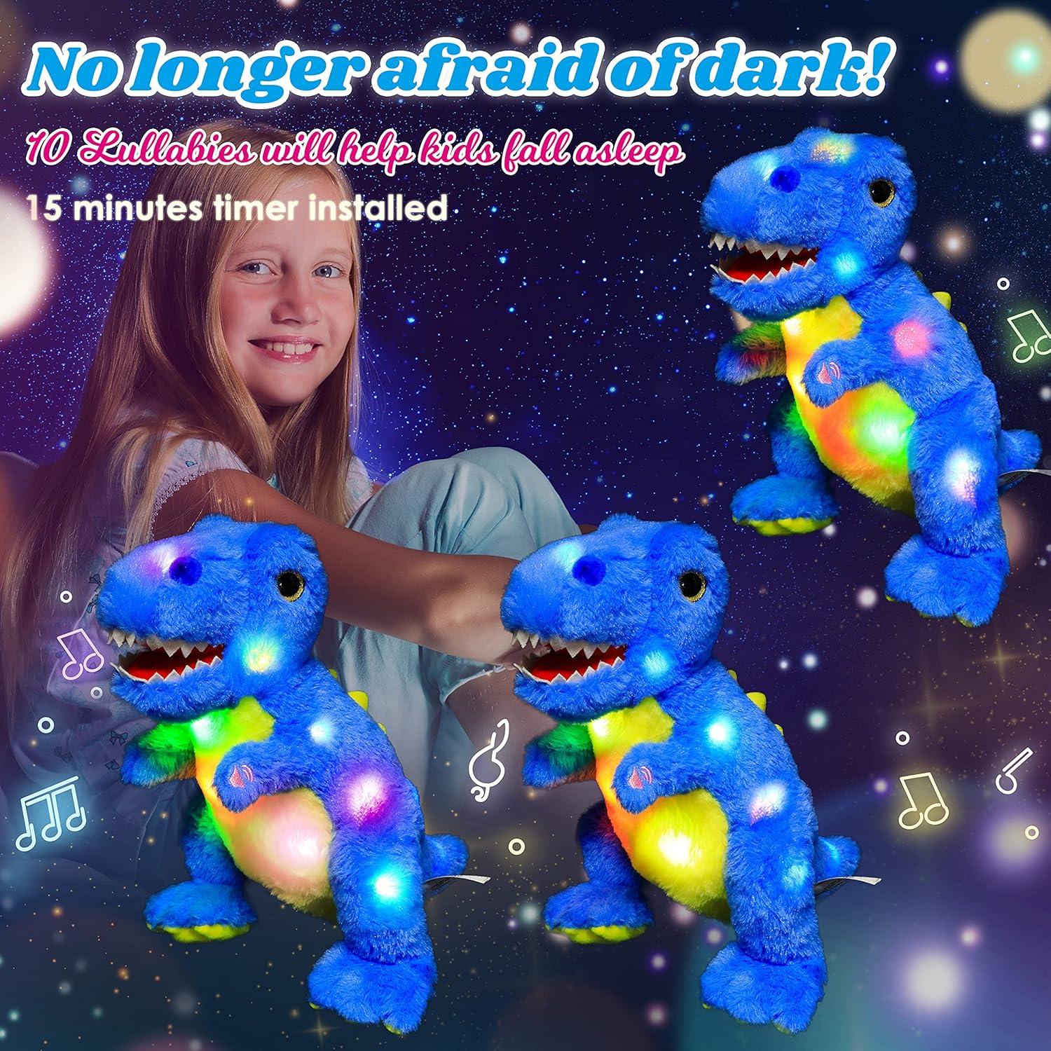 Dinosaurio de Peluche LED Musical Cuteoy T-Rex 30 cm