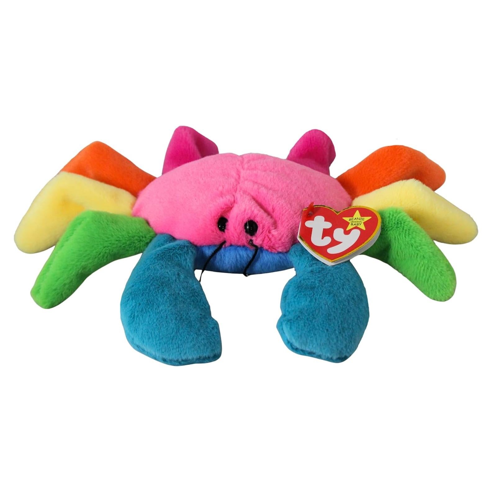 Peluches Ty Beanie Babies Scuttle Cangrejo Arcoíris 20cm