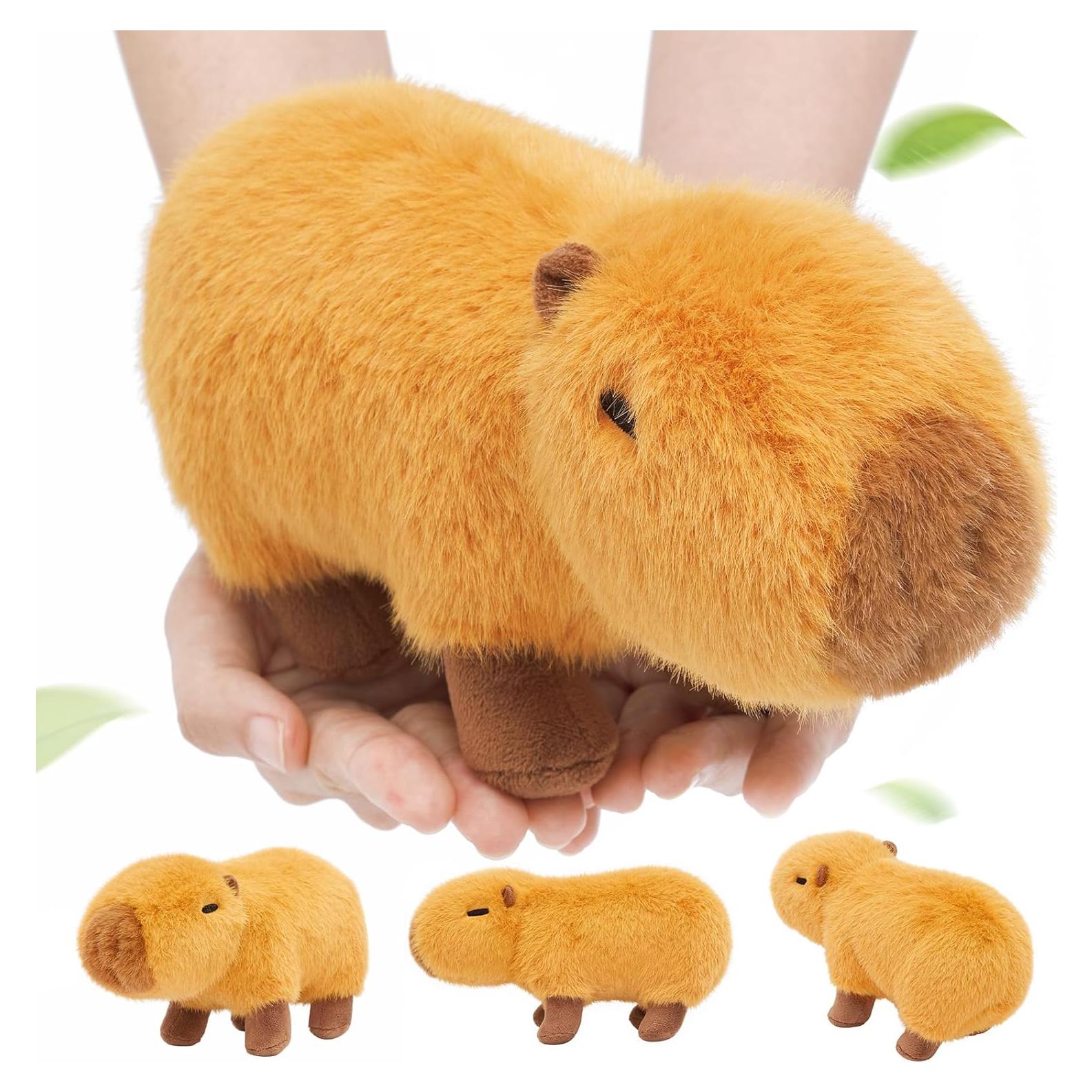 Mini Capibara de Peluche OUOZZZ - Suave y Realista 21.8 cm
