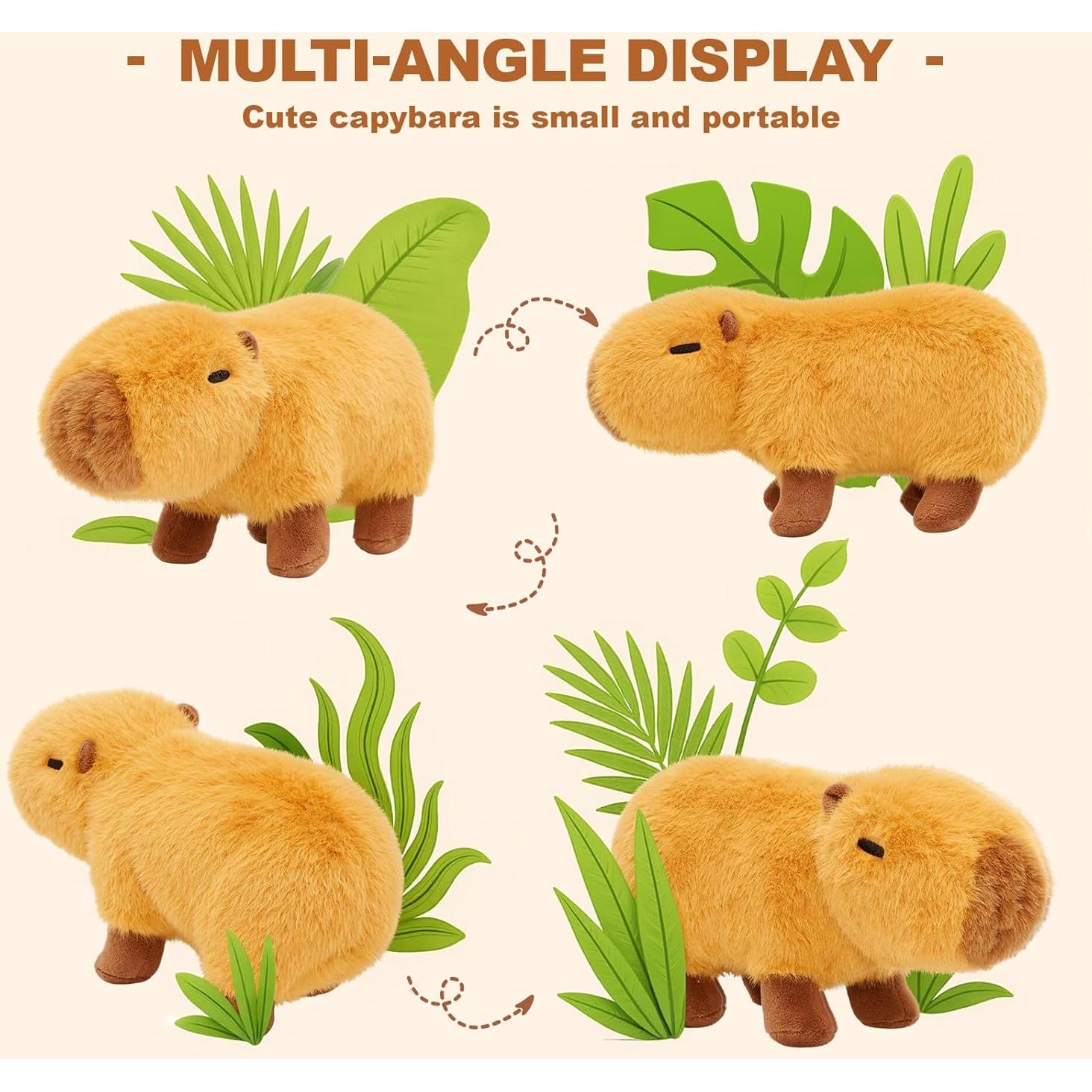 Mini Capibara de Peluche OUOZZZ - Suave y Realista 21.8 cm