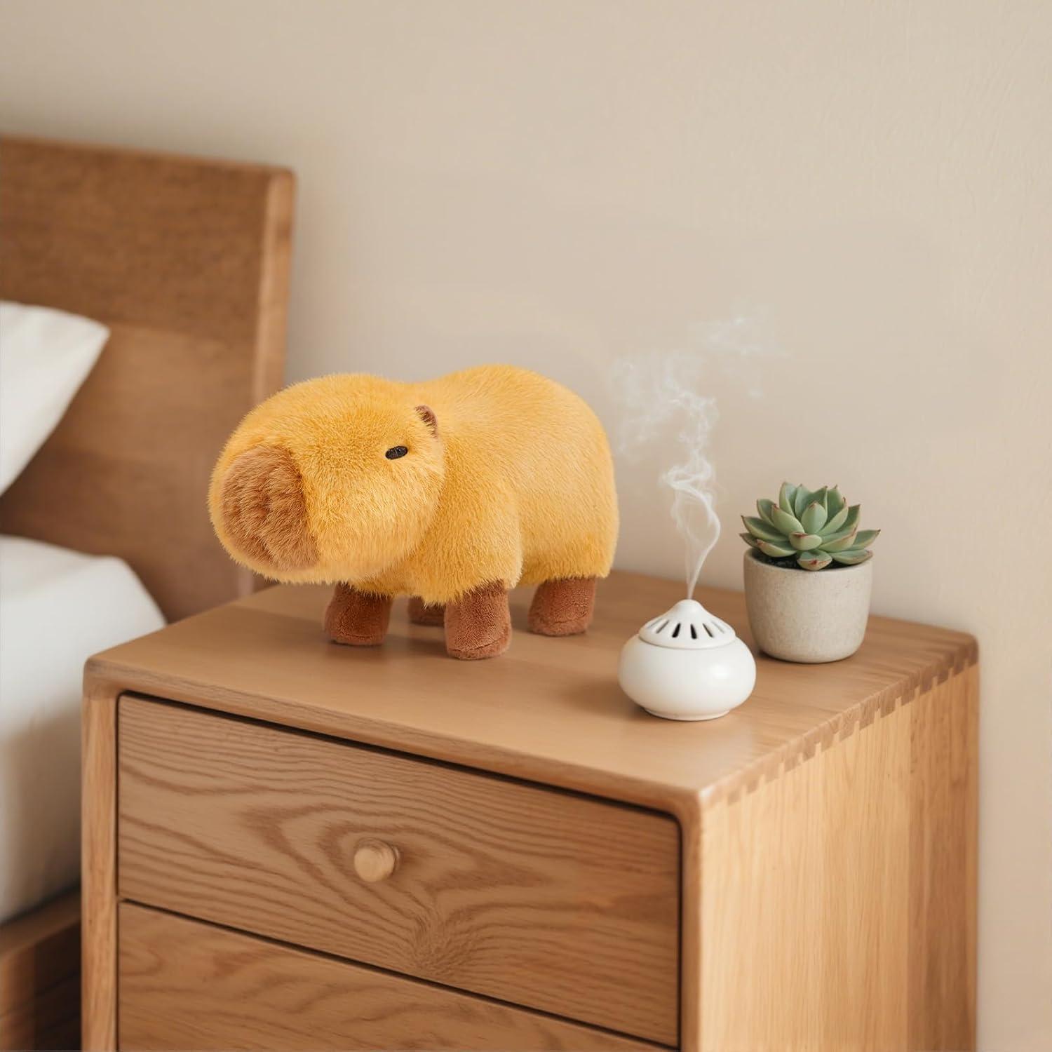 Mini Capibara de Peluche OUOZZZ - Suave y Realista 21.8 cm