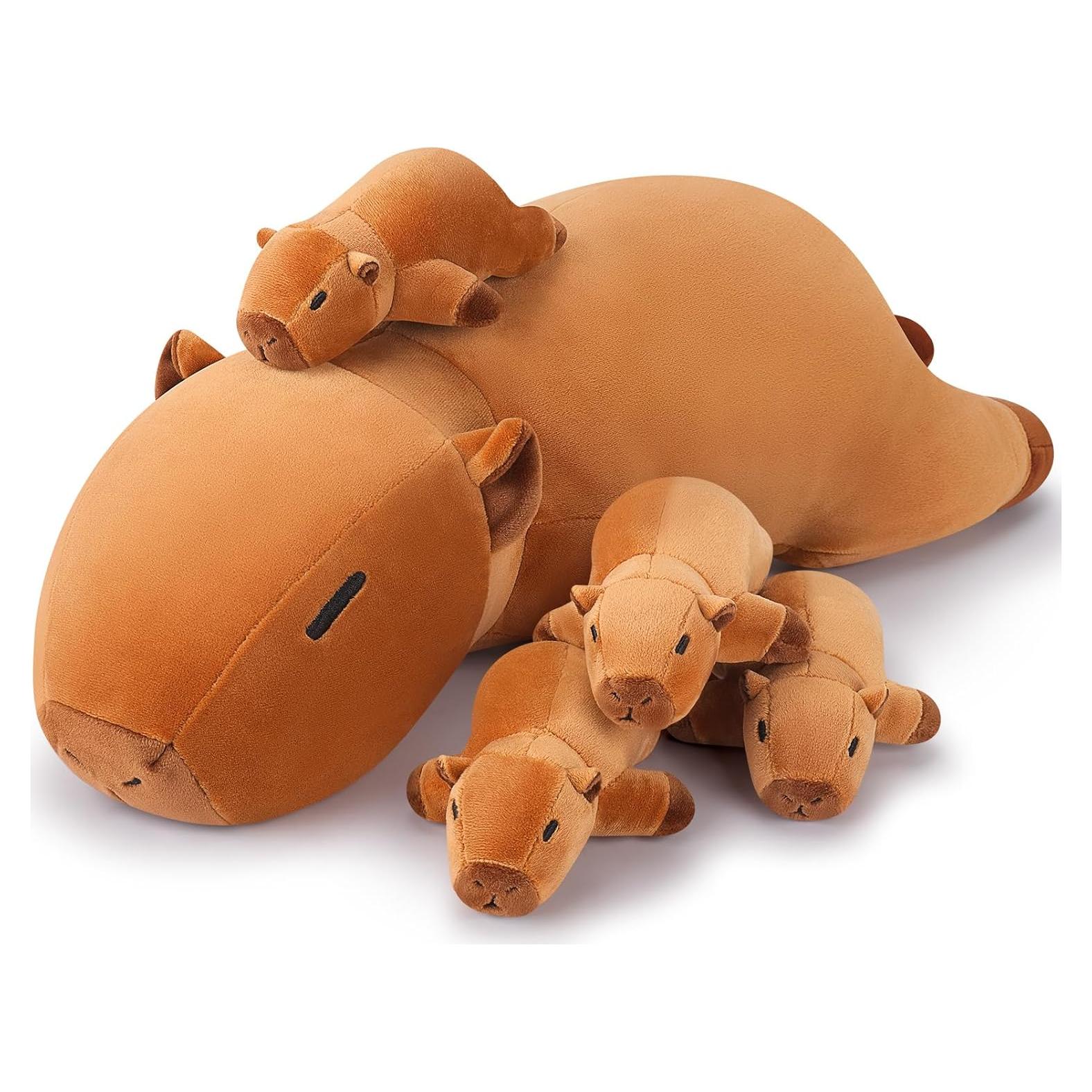 Familia de Peluches Capybara Auspicious - 5 Piezas, Mamá 50.8 cm