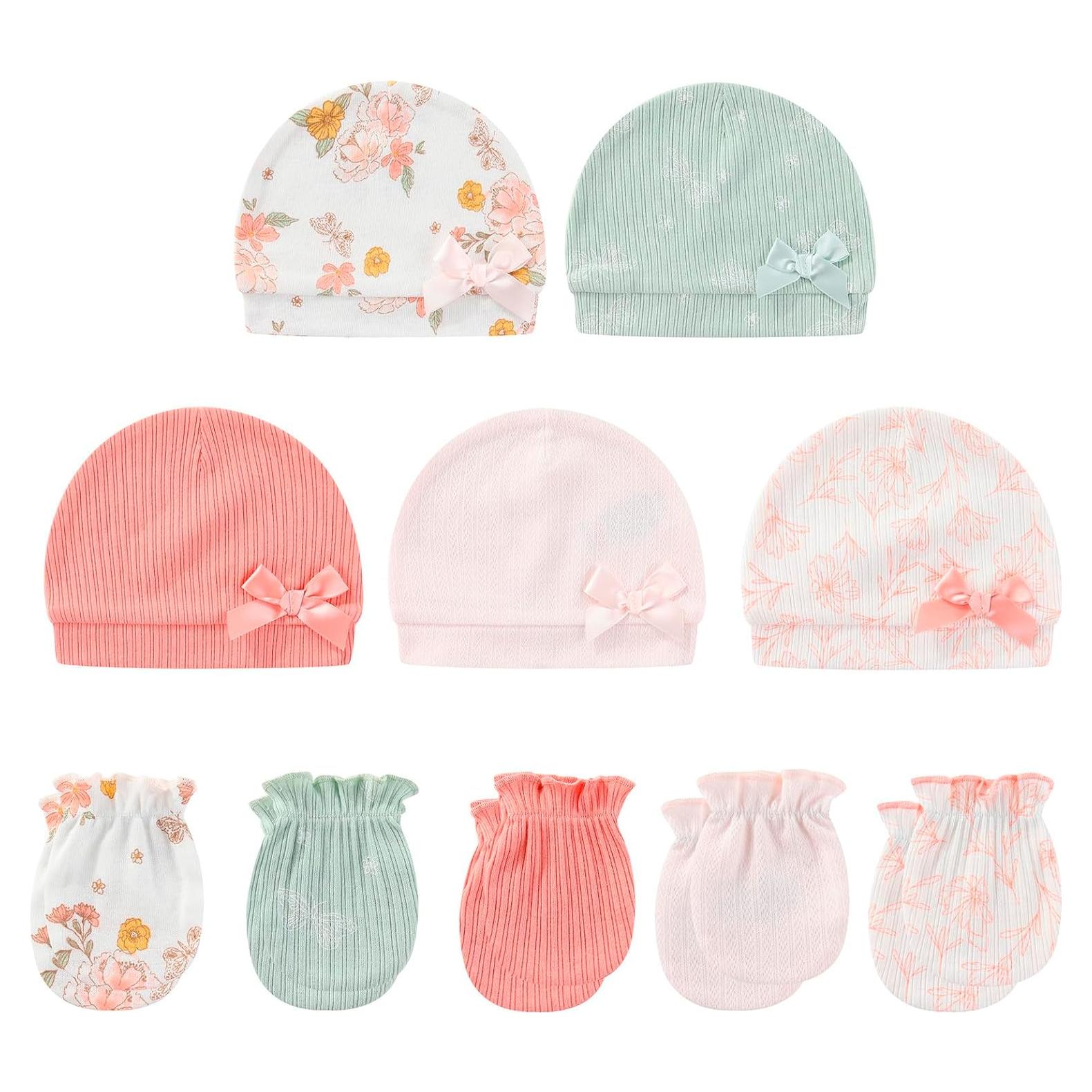 Conjunto Gorro y Manoplas Algodón MAMIMAKA 0-6 meses