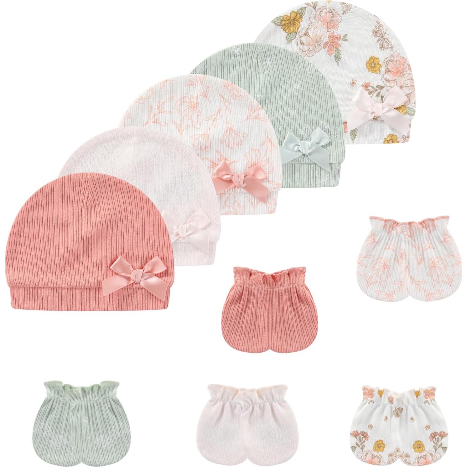 Conjunto Gorro y Manoplas Algodón MAMIMAKA 0-6 meses