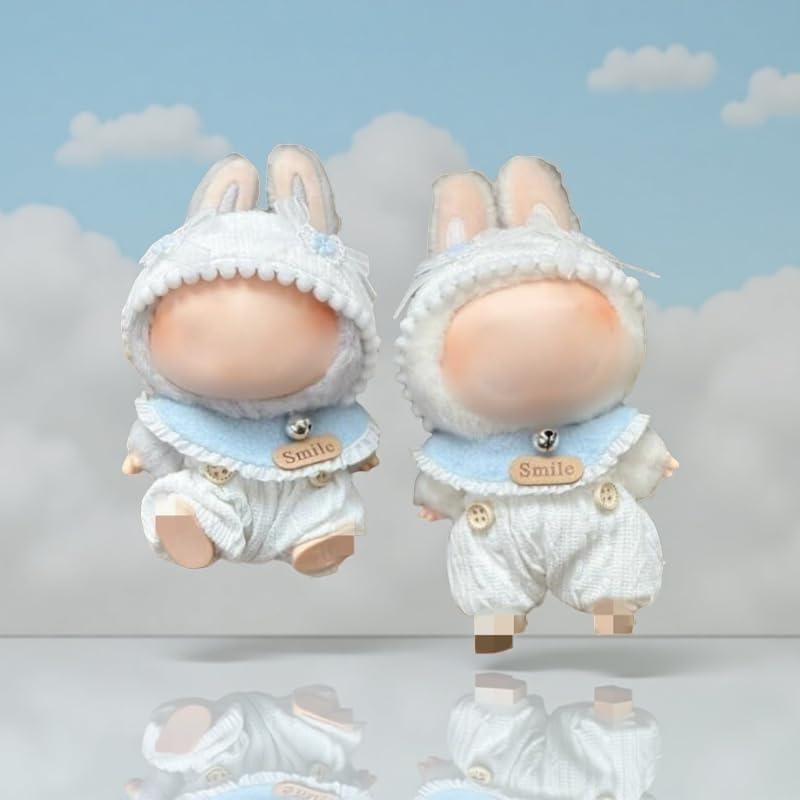 Conjunto de Ropa para Muñeca Labubu 4 Piezas con Diademas