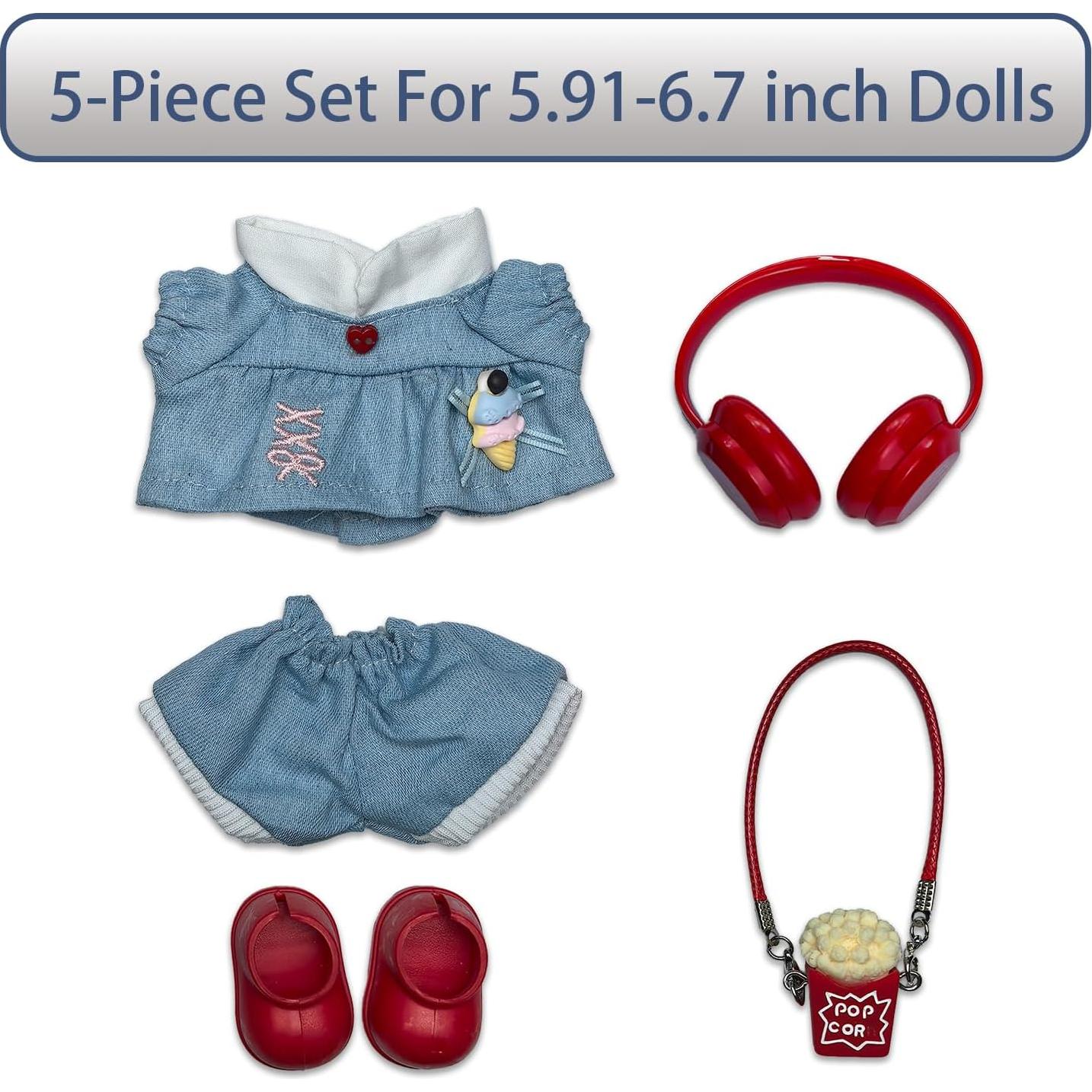 Conjunto de Ropa para Muñecas 17cm NAIWOXI Estilo K Accesorios