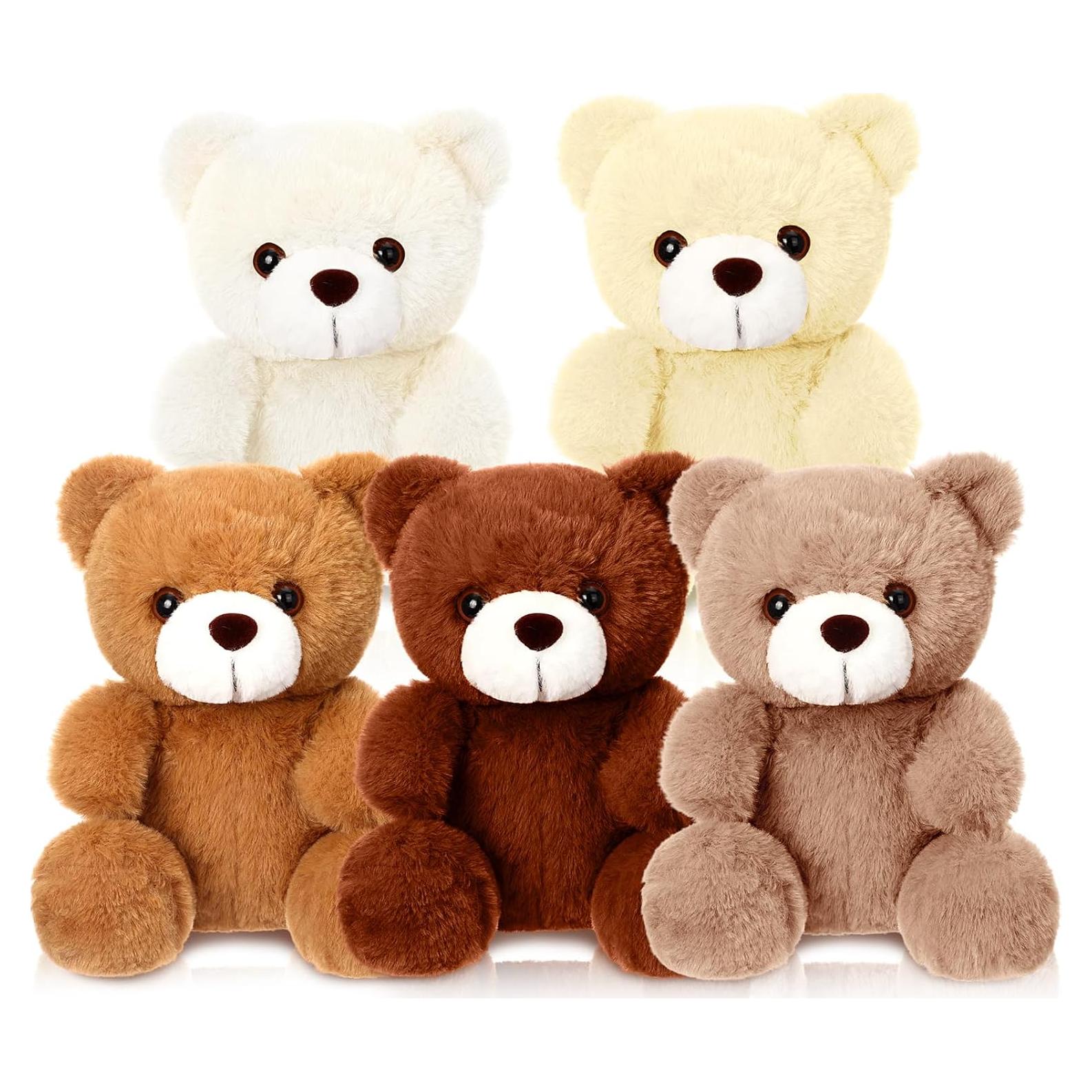 Conjunto de 5 Ositos de Peluche HyDren 20 cm en 5 Colores