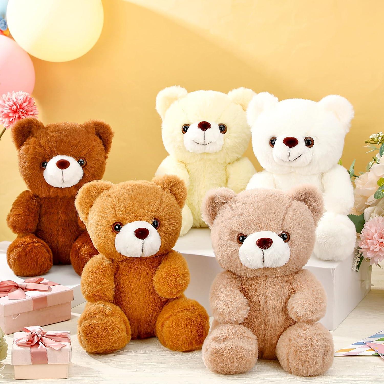 Conjunto de 5 Ositos de Peluche HyDren 20 cm en 5 Colores