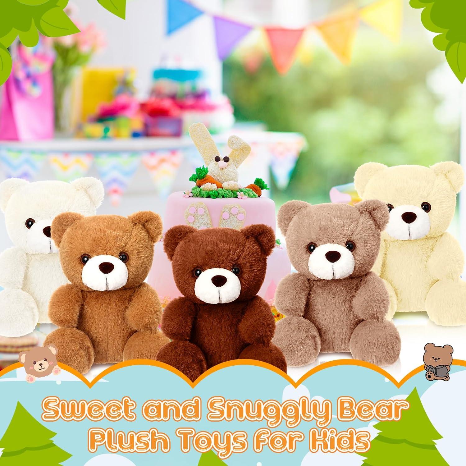 Conjunto de 5 Ositos de Peluche HyDren 20 cm en 5 Colores