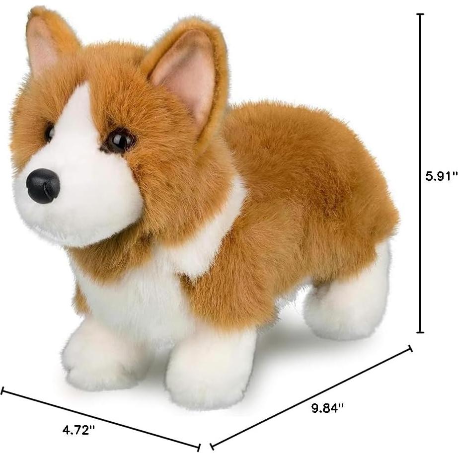Peluche Corgi Louie Douglas 25 cm Suave y Realista