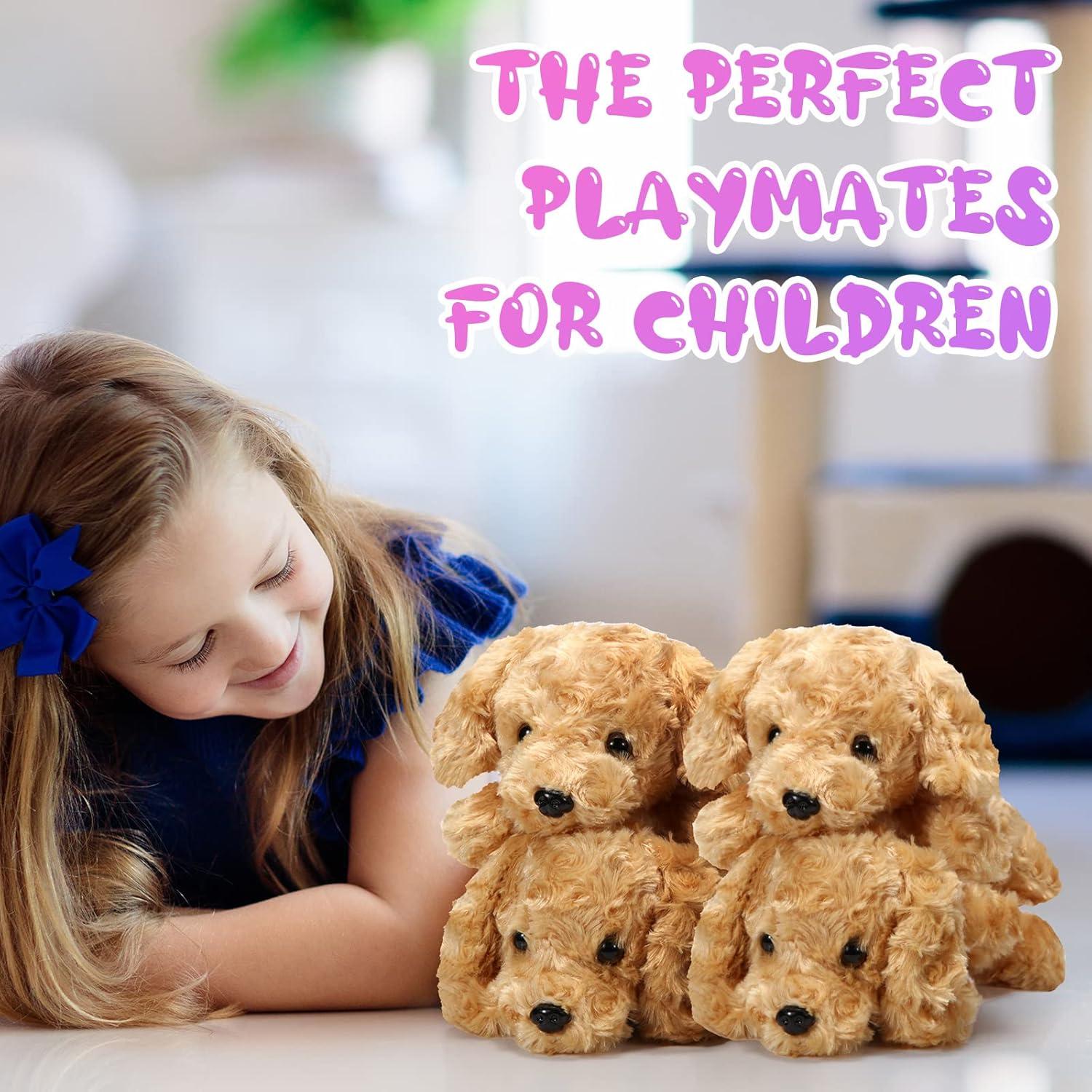 Conjunto 6 Juguetes de Peluche Perro Harrycle 20 cm Suaves