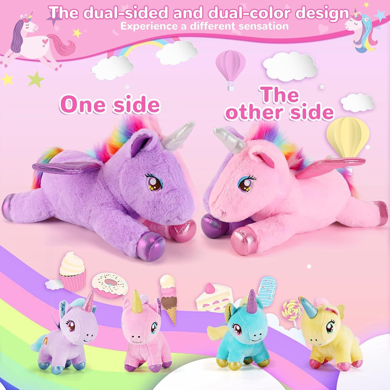 5 Piezas de Peluche Unicornio Gnomantic - Mamá y Bebés