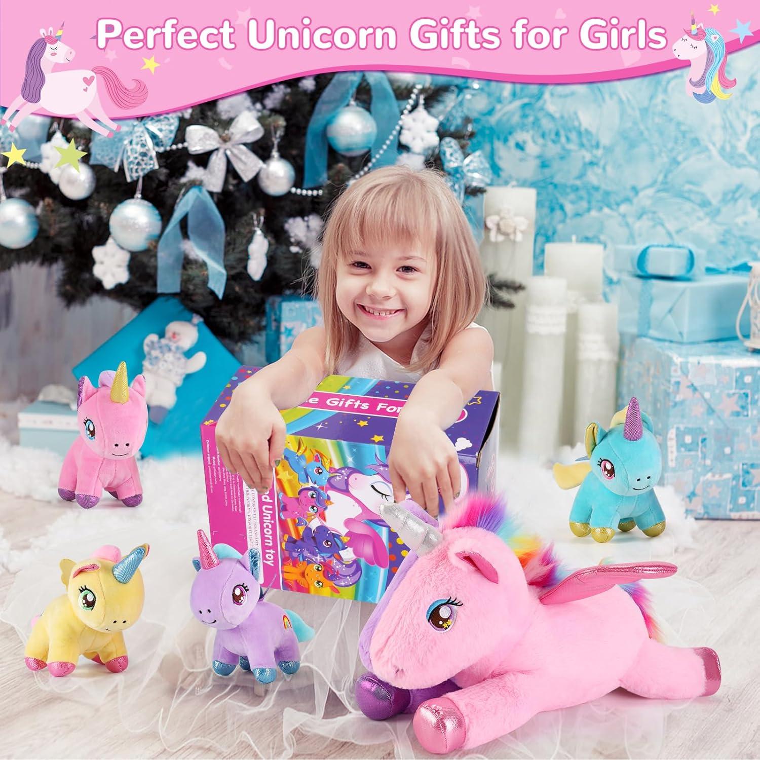 5 Piezas de Peluche Unicornio Gnomantic - Mamá y Bebés